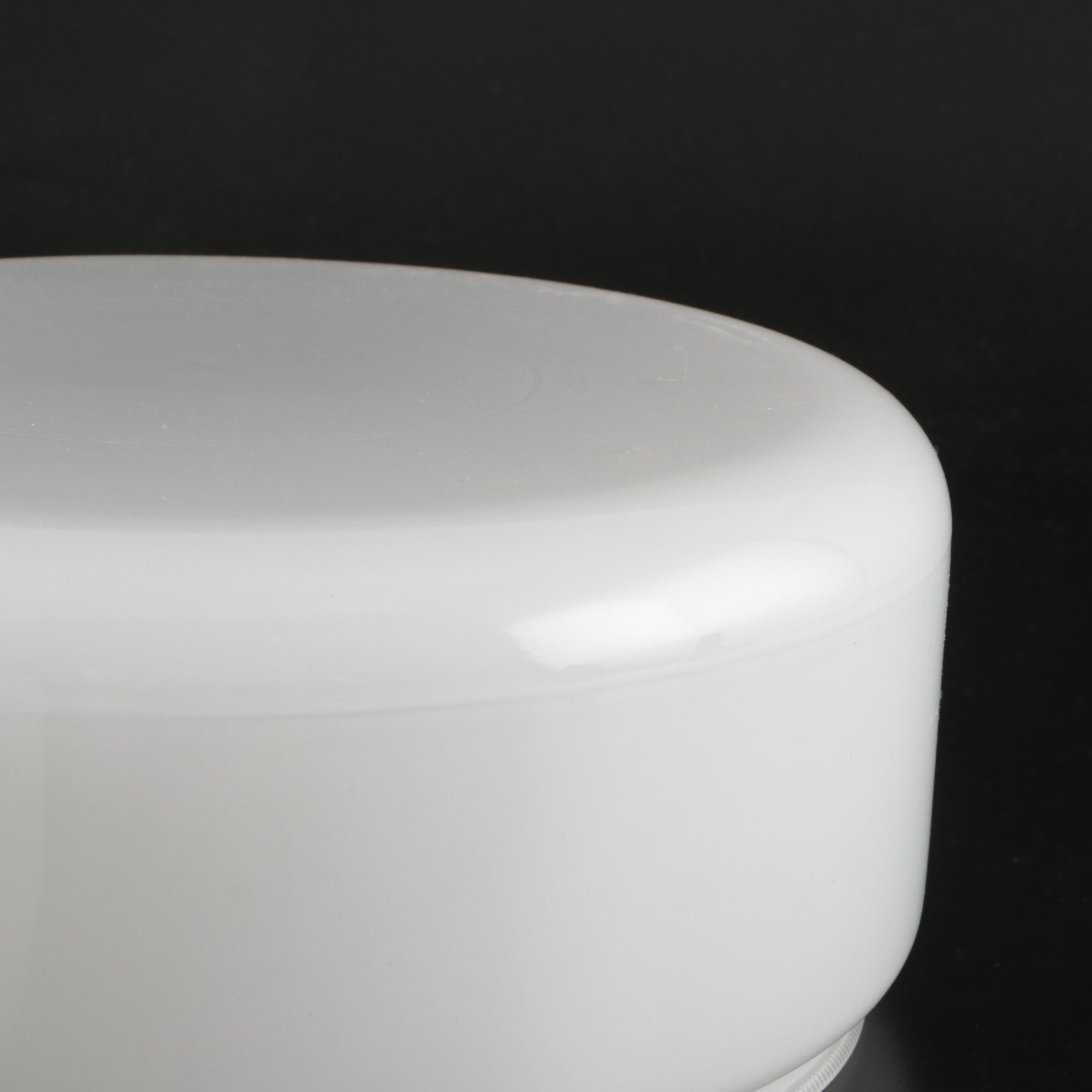 Pair of Contemporary Glass Flush Mount Ceiling Lights