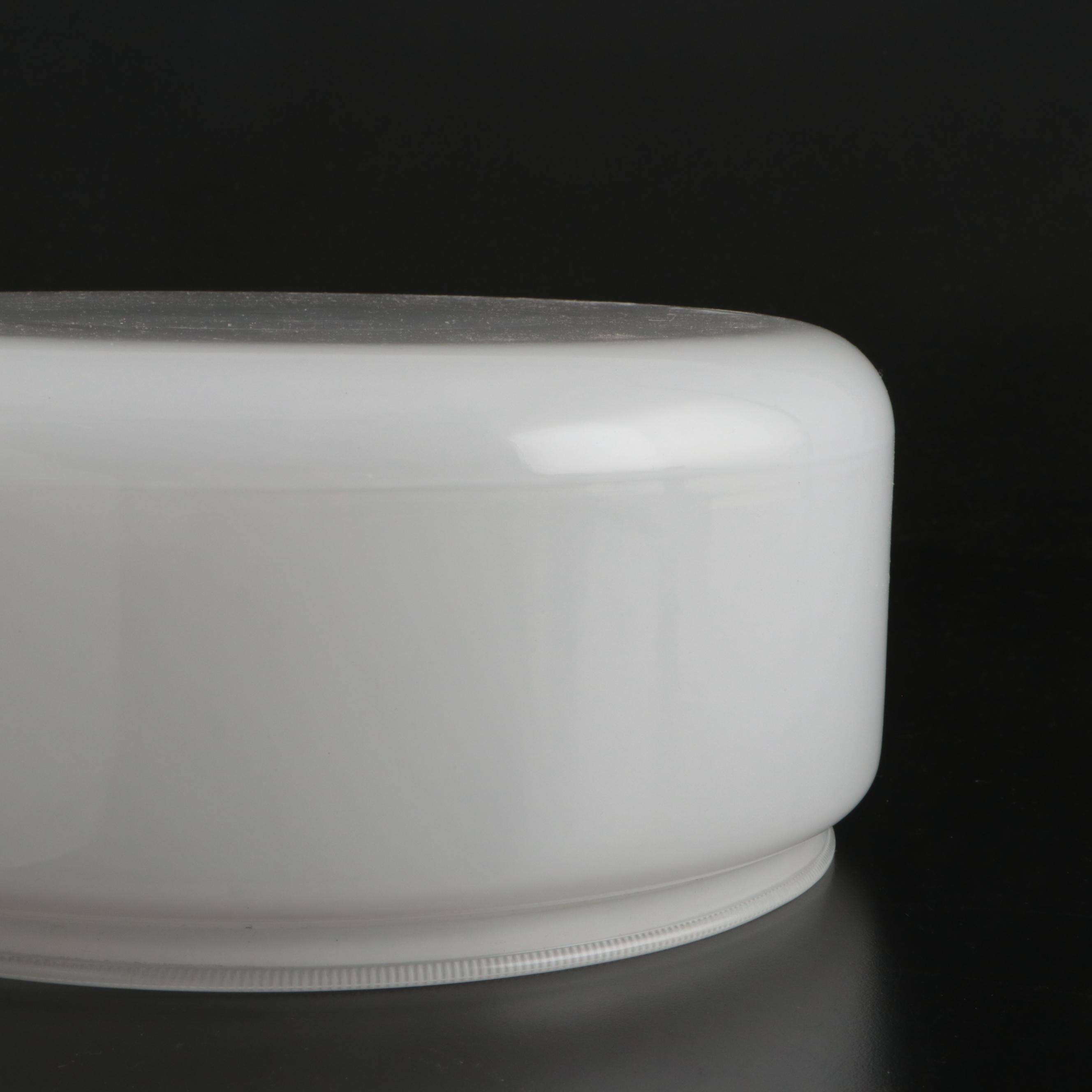 Pair of Contemporary Glass Flush Mount Ceiling Lights