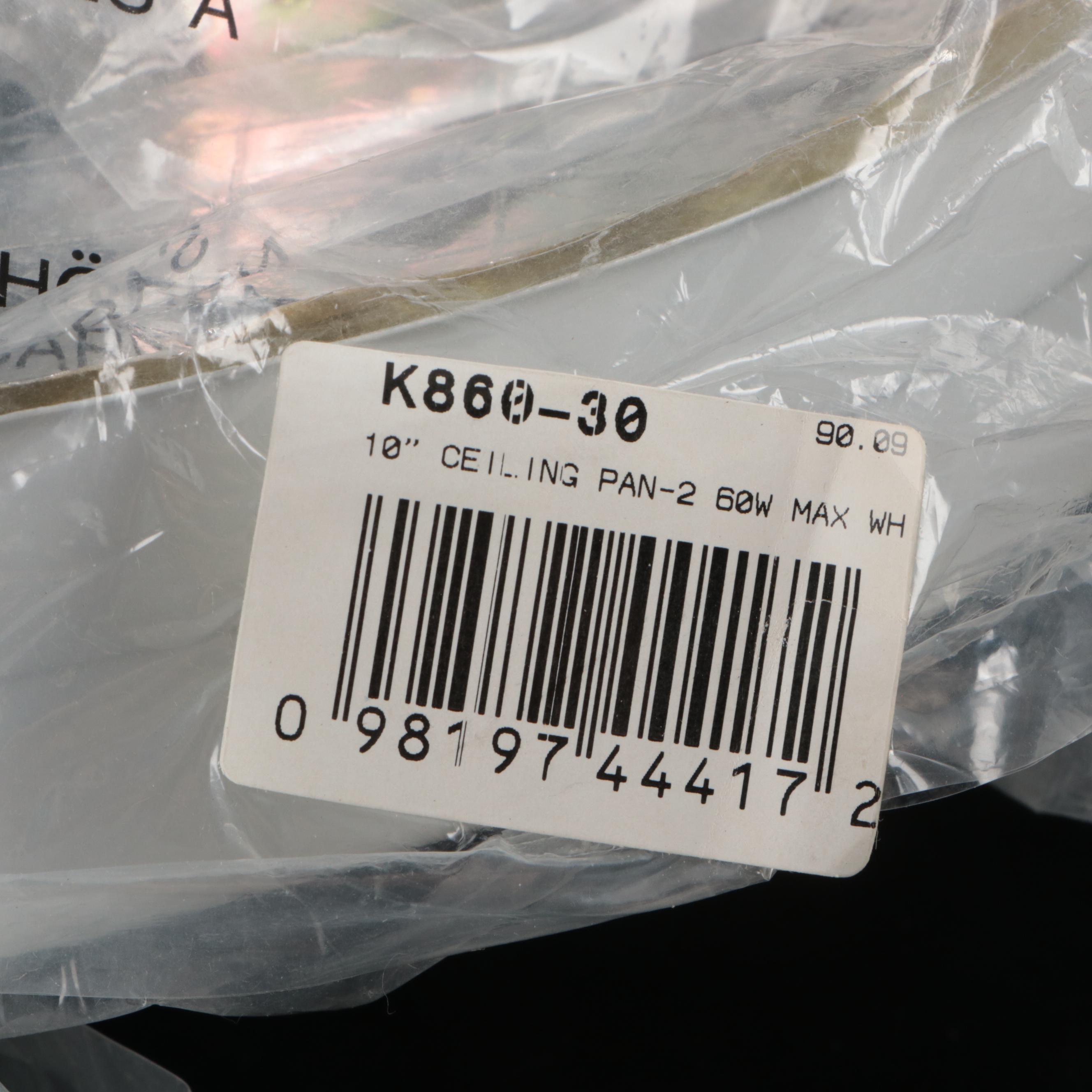 Pair of Contemporary Glass Flush Mount Ceiling Lights