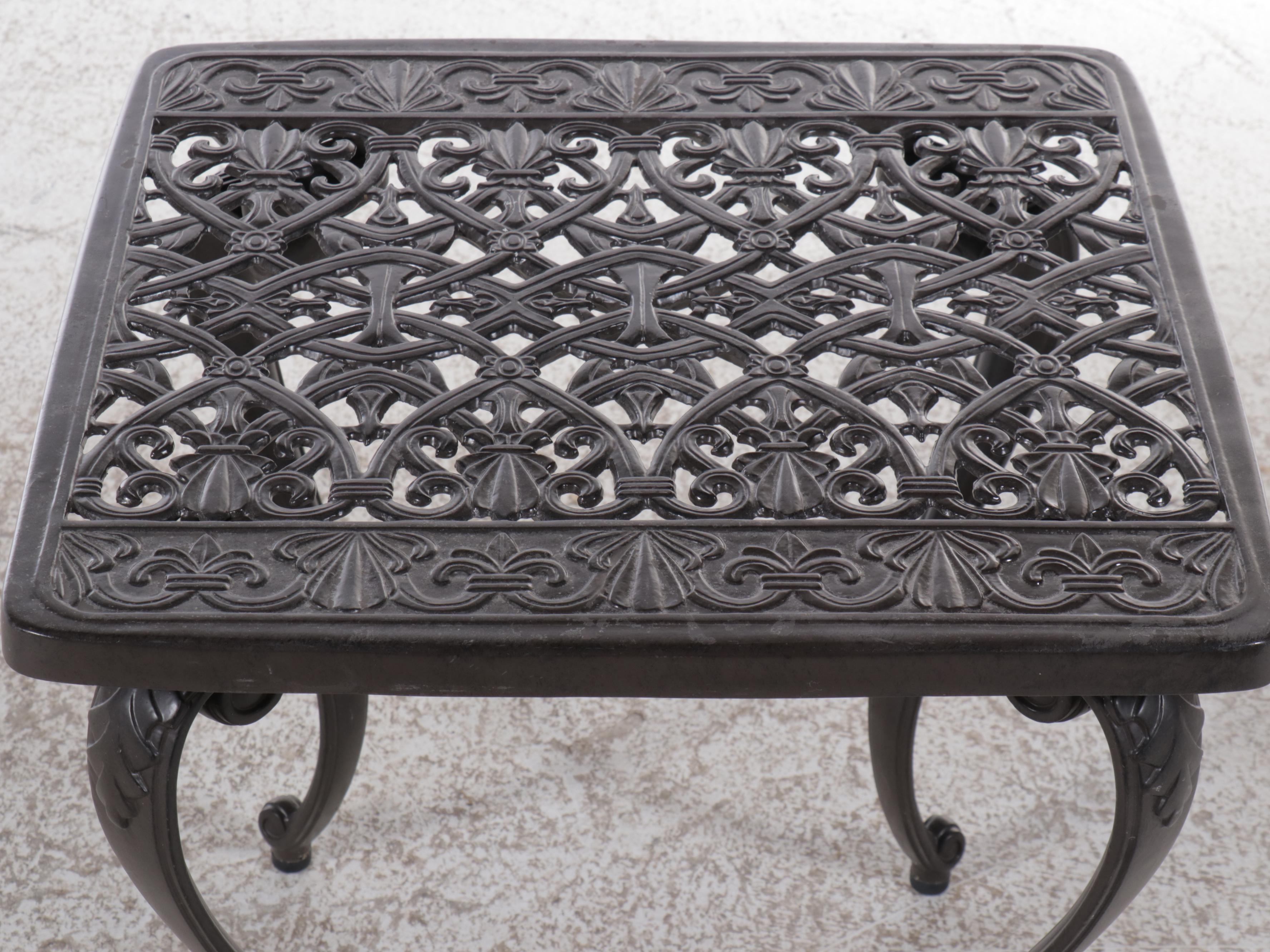 Frontgate "Orleans" Patio Chaise Lounges with 11' Market Umbrella & End Table