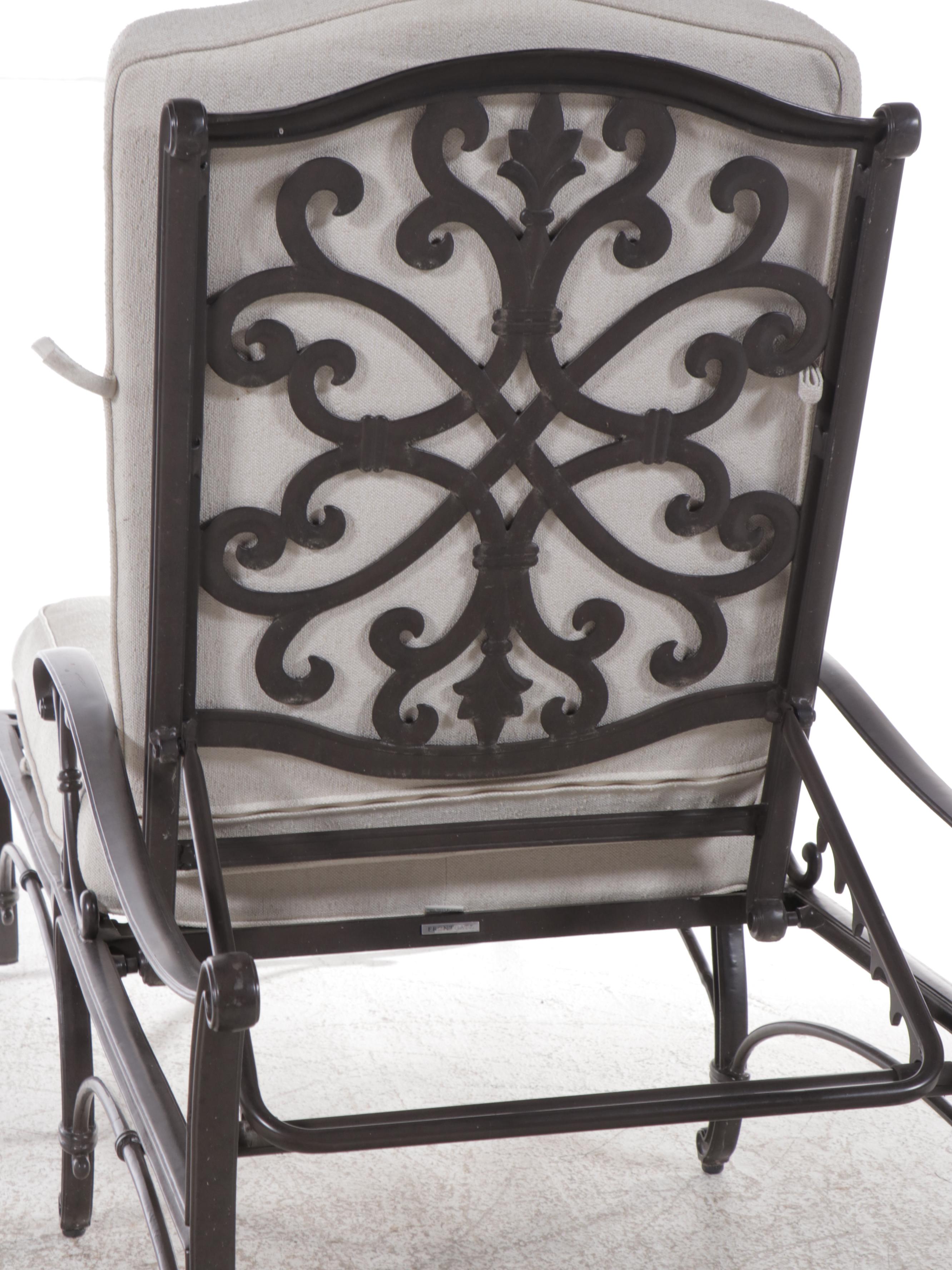 Frontgate "Orleans" Patio Chaise Lounges with 11' Market Umbrella & End Table