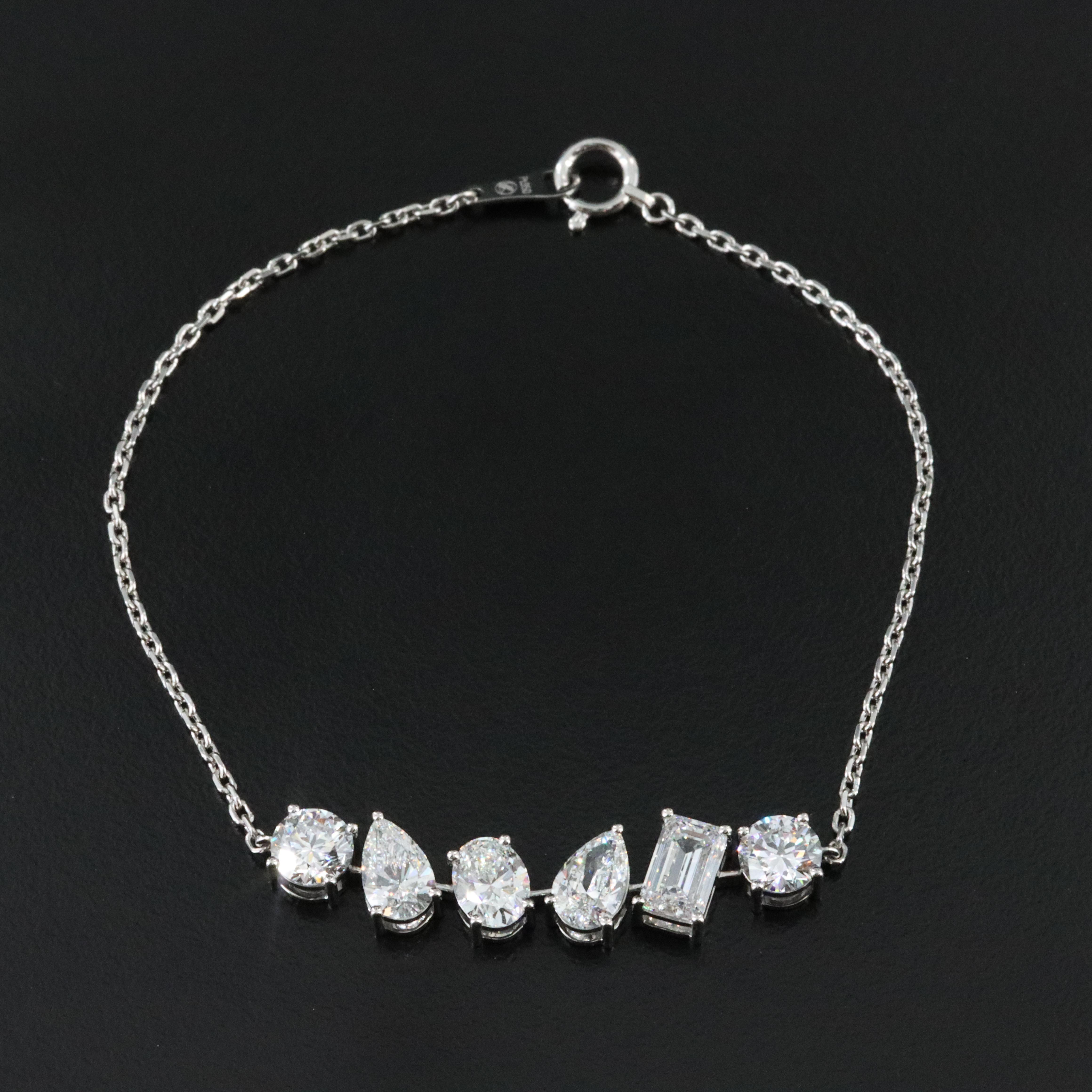 Platinum 4.15 CTW Lab Grown Diamond Bracelet