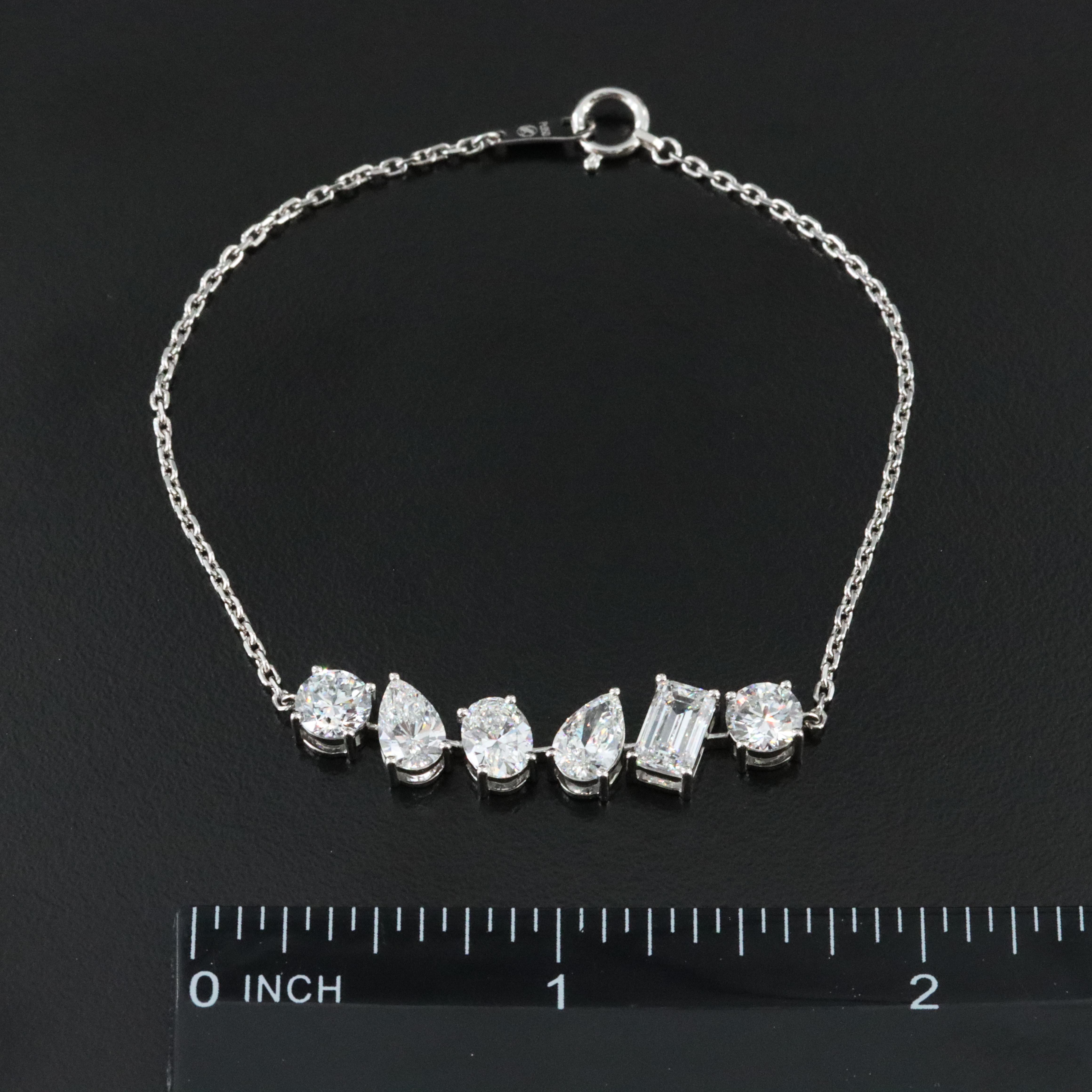 Platinum 4.15 CTW Lab Grown Diamond Bracelet