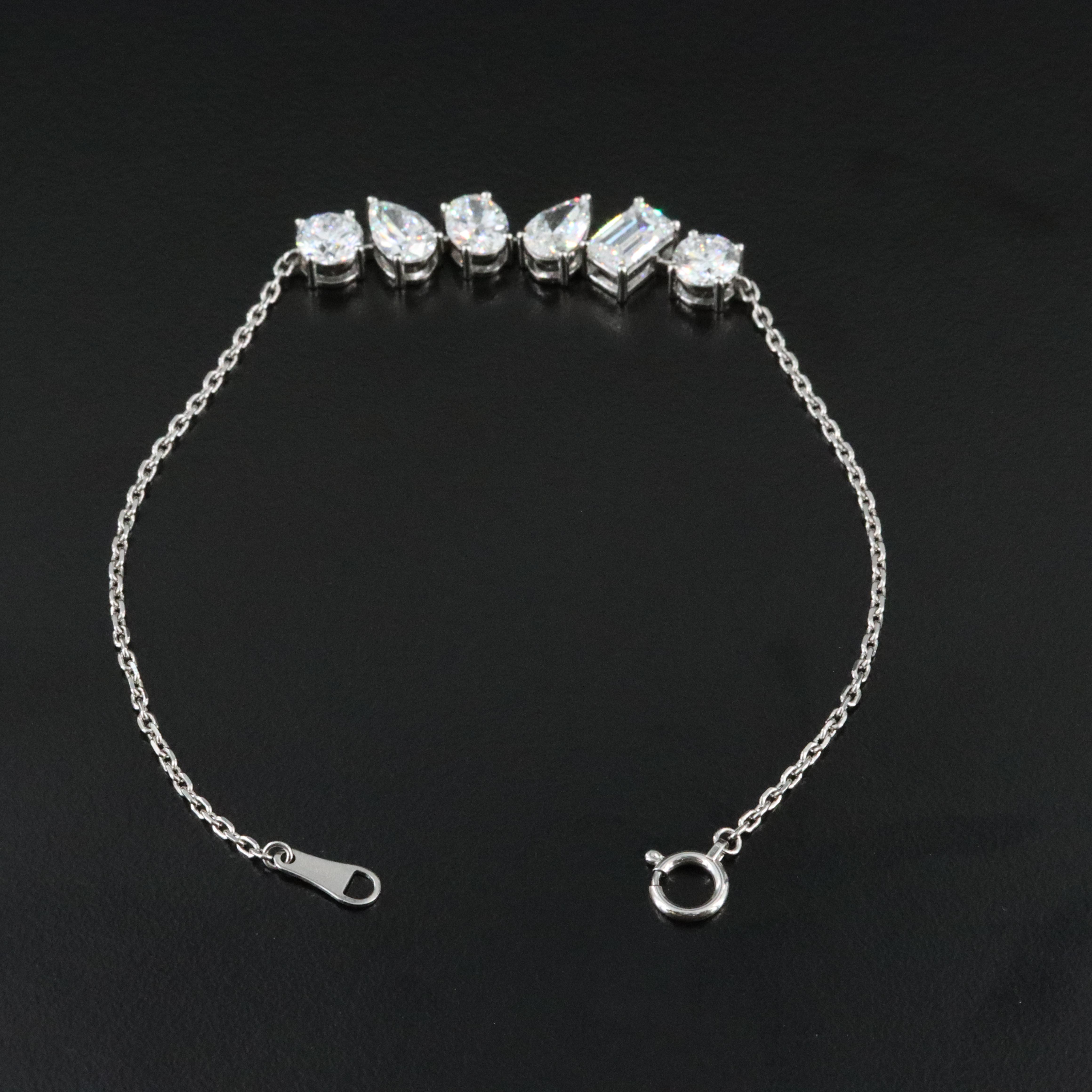 Platinum 4.15 CTW Lab Grown Diamond Bracelet