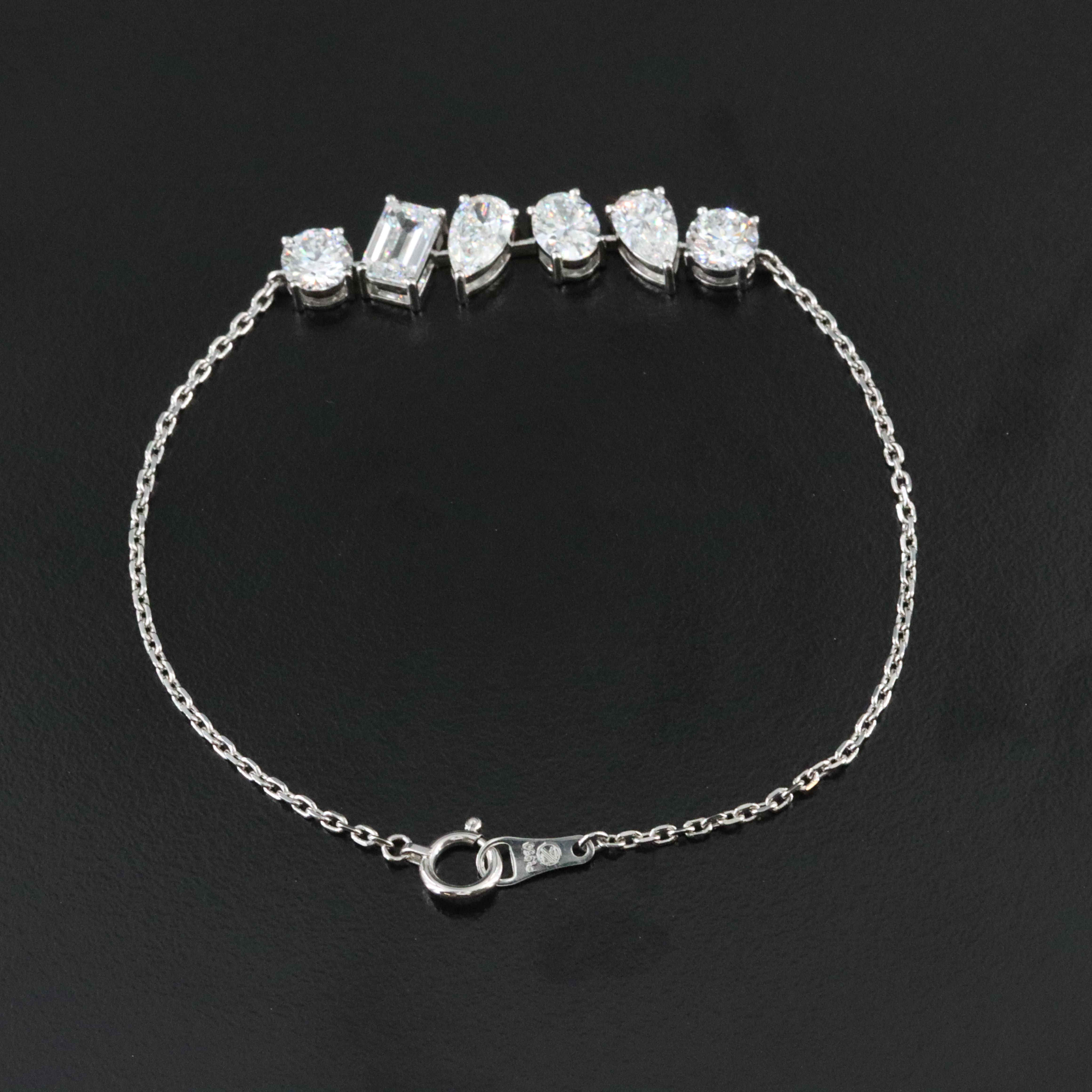 Platinum 4.15 CTW Lab Grown Diamond Bracelet