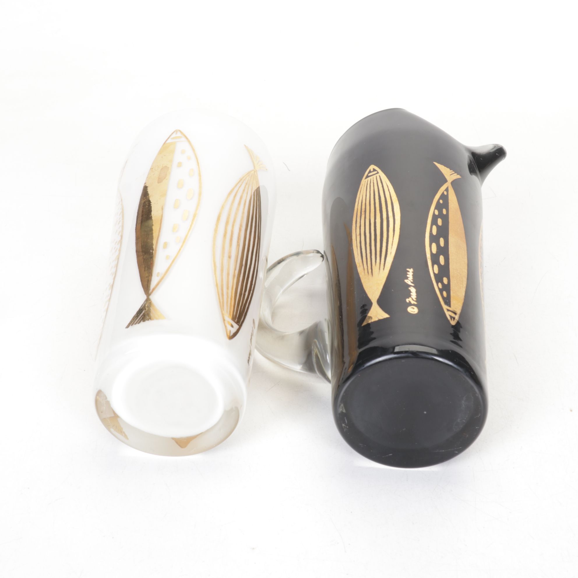Fred Press "Fish" Cocktail Pitcher, Shaker & Other Drinkware