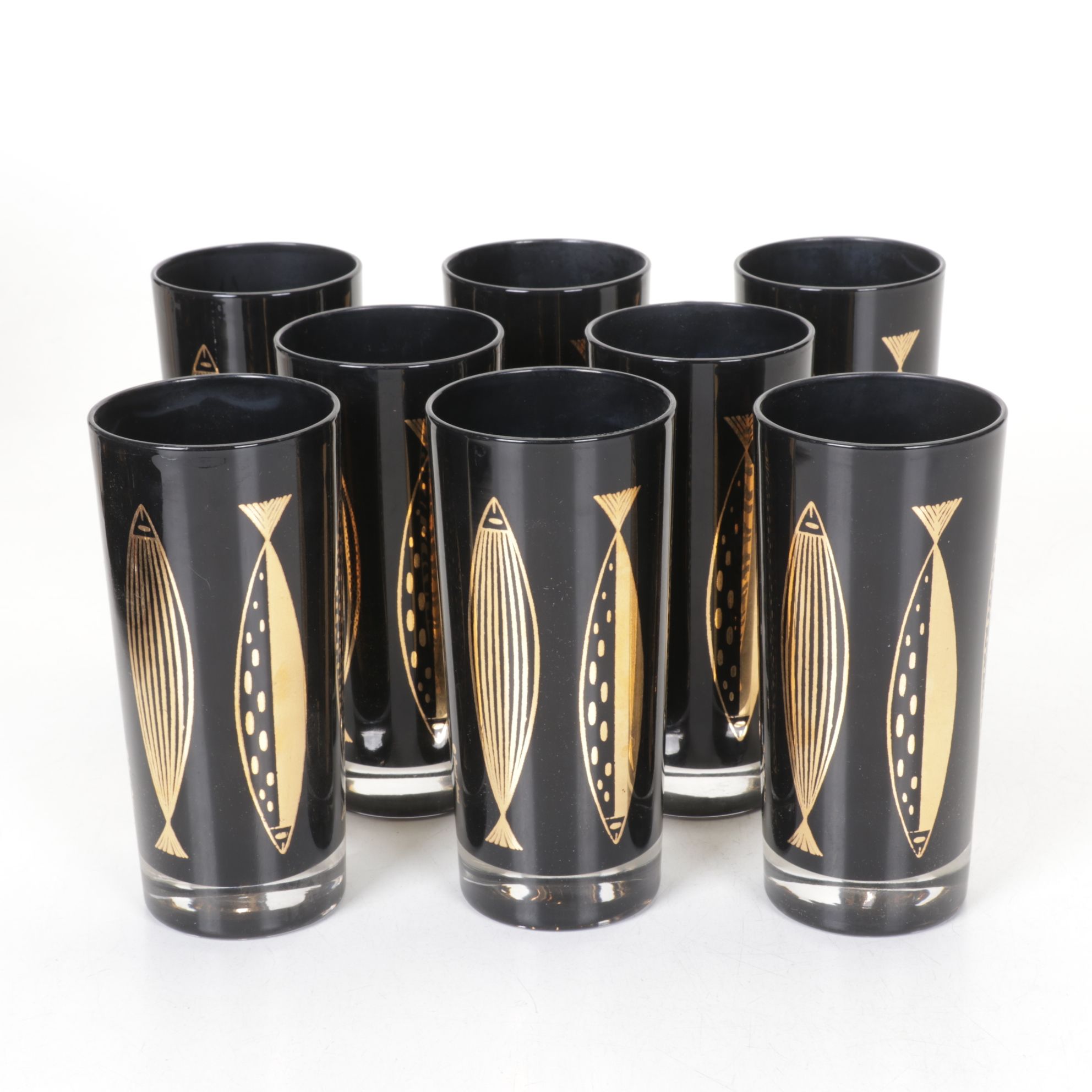 Fred Press "Fish" Cocktail Pitcher, Shaker & Other Drinkware