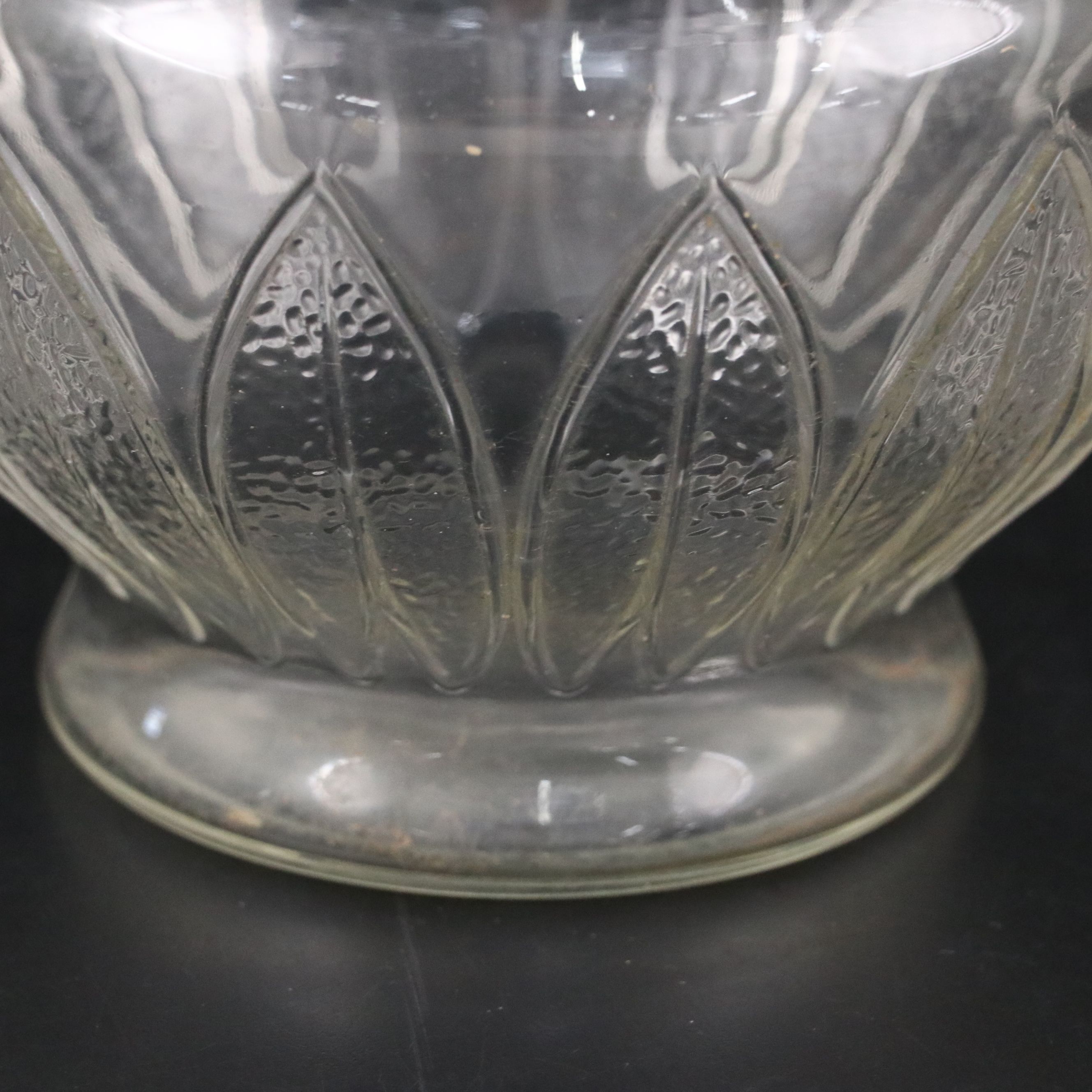 MacBeth-Evans ""Crystal Leaf" Glass Pitcher and Tumblers