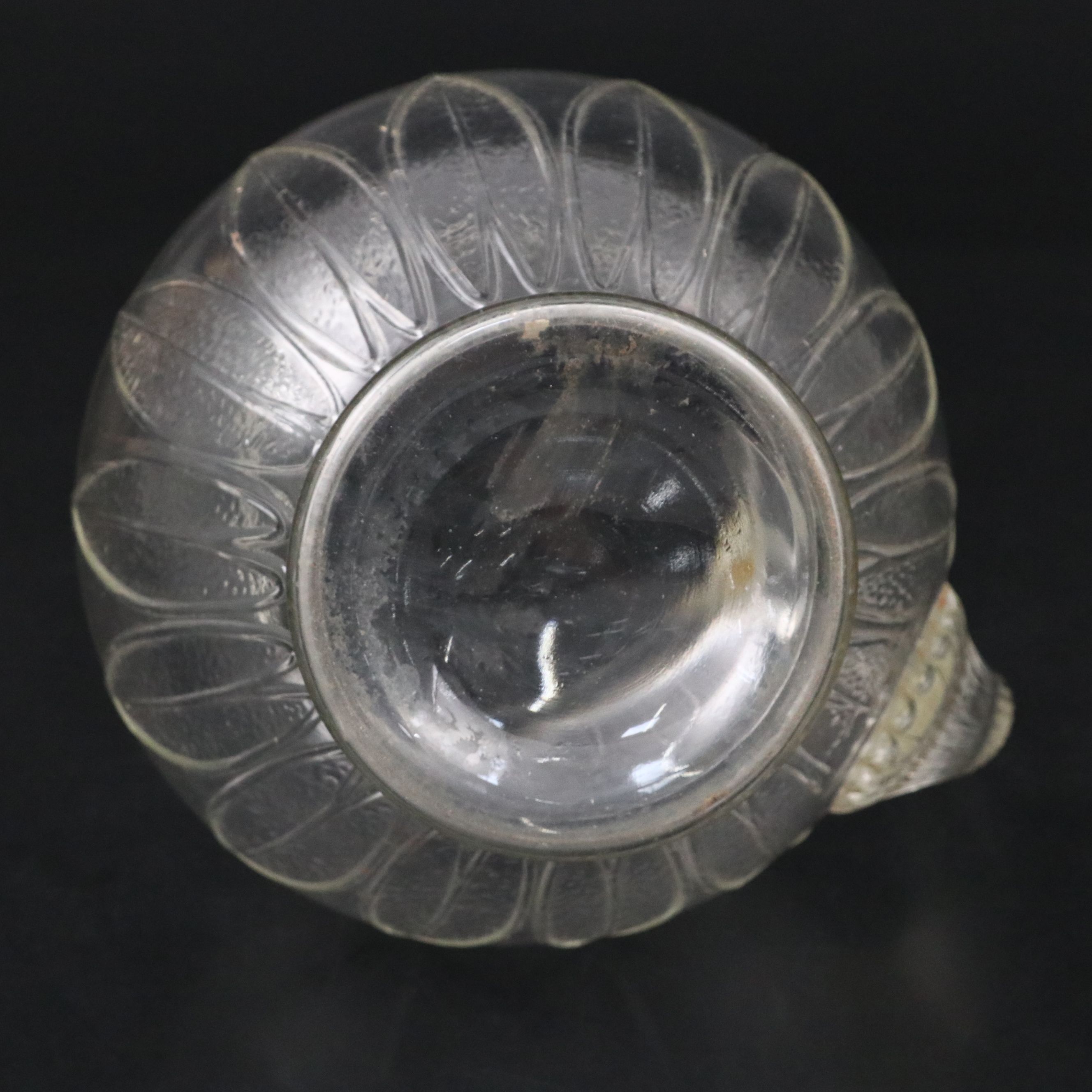 MacBeth-Evans ""Crystal Leaf" Glass Pitcher and Tumblers