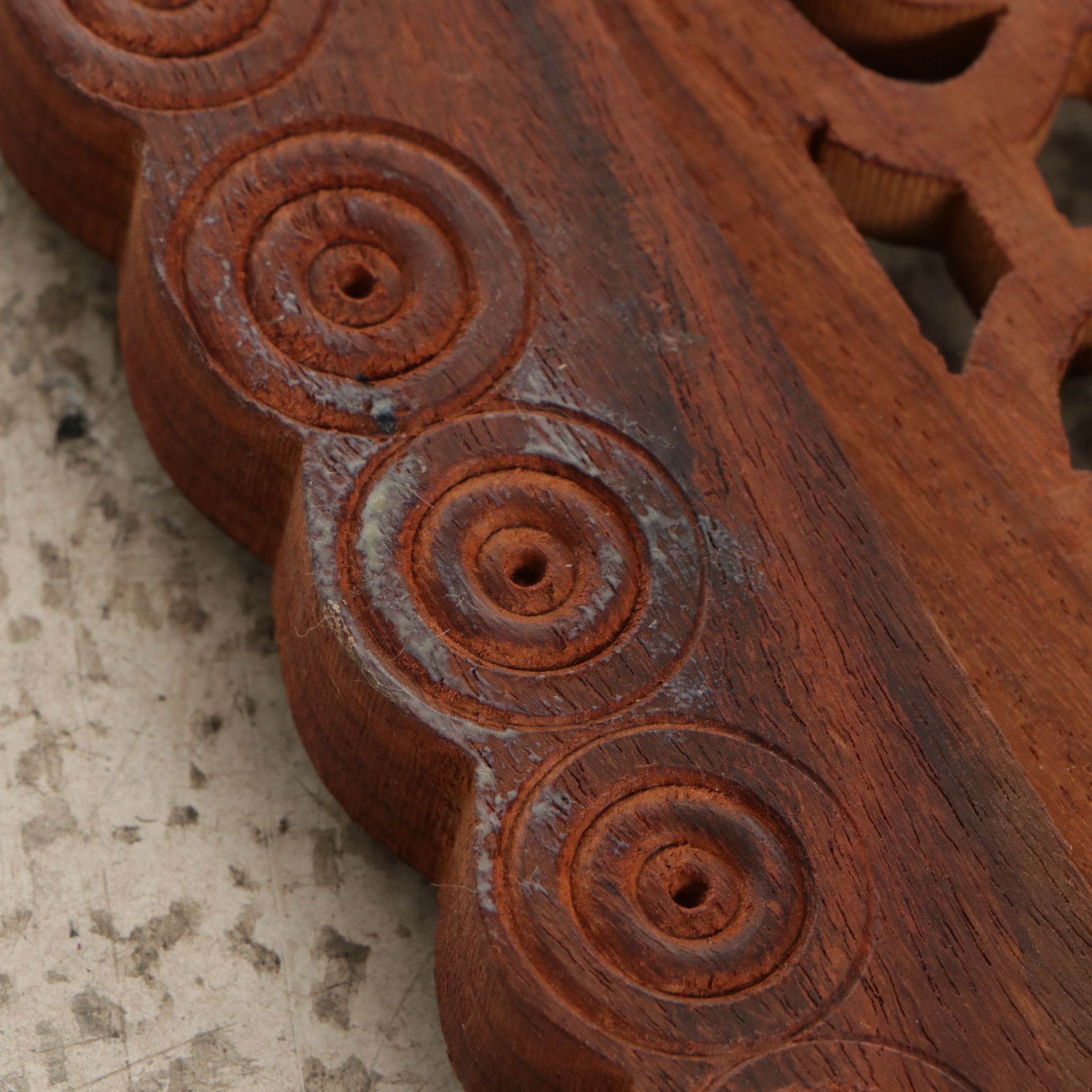 Anglo-Indian Carved Wood Circular Folding Plant Stand