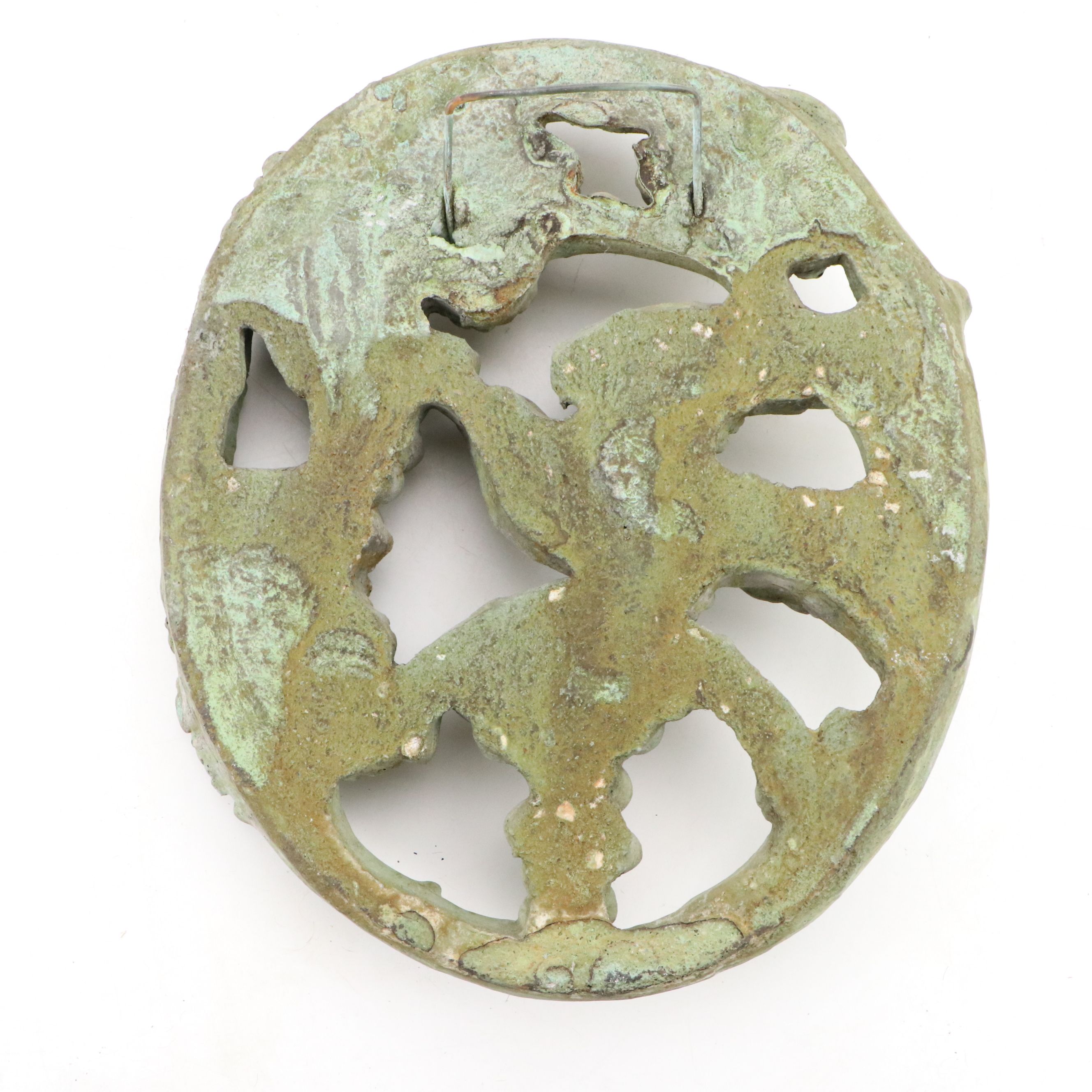 Unique Stone Co. Rustic Oval Bird and Grape Vine Wall Plaque