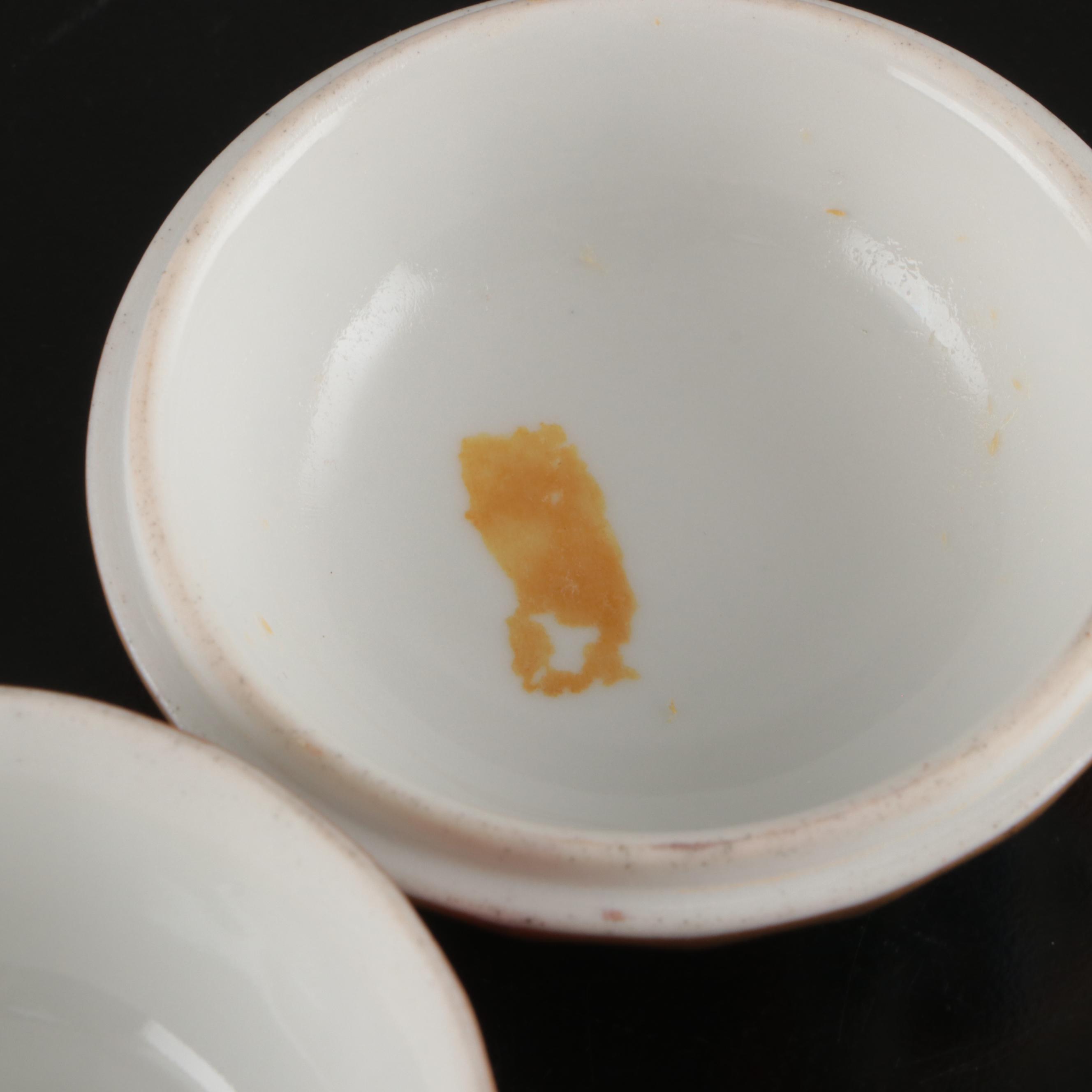 Herend Porcelain "Black Dynasty" and "Red Dynasty" Bonbonnieres