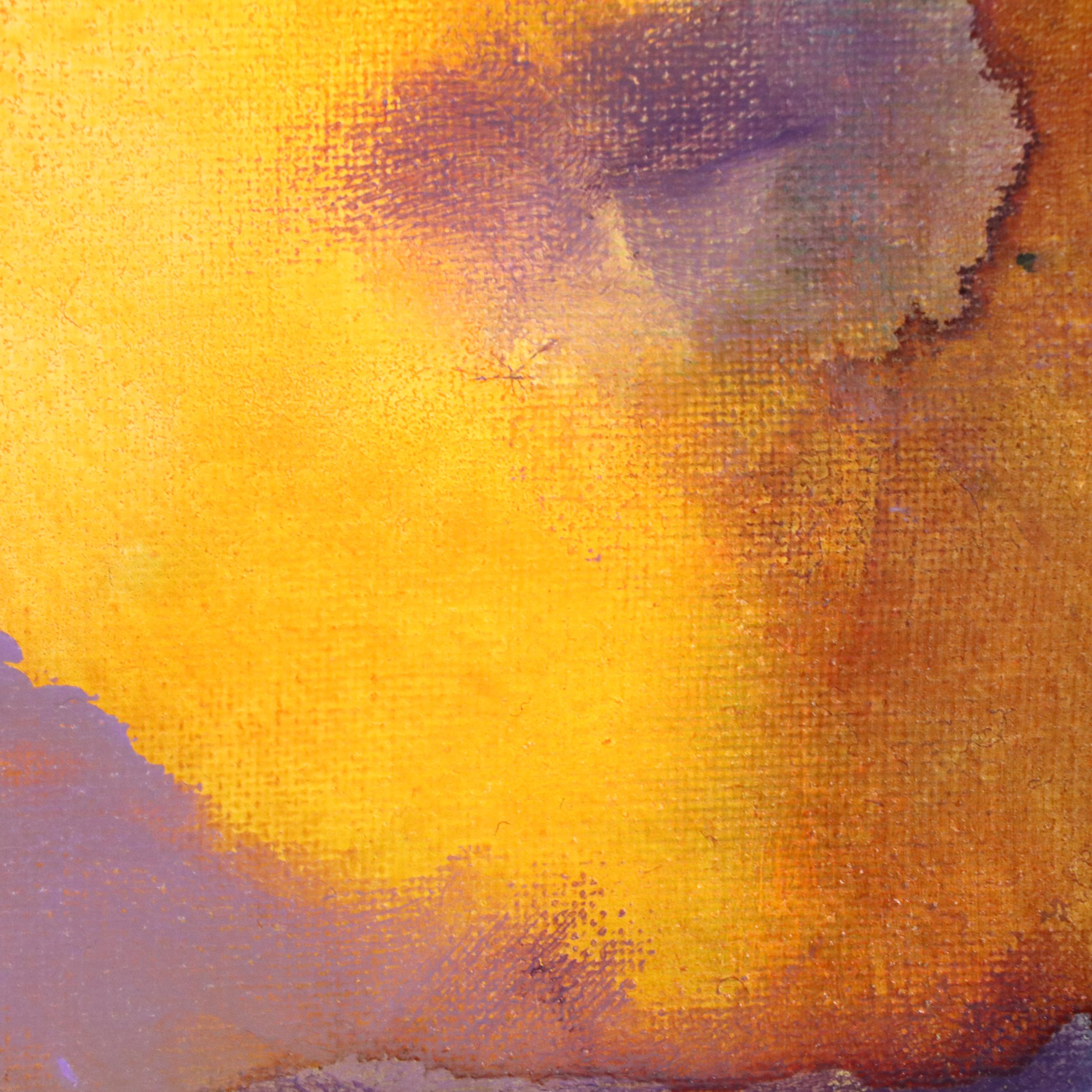 Milagros Pongo Abstract Mixed Media Painting "Eternal Lights," 21st Century