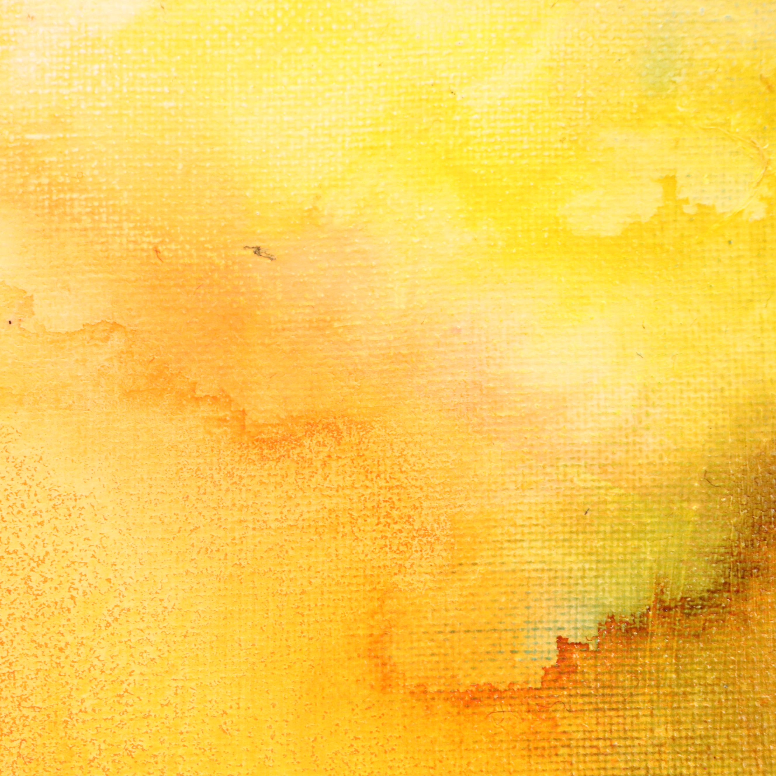 Milagros Pongo Abstract Mixed Media Painting "Eternal Lights," 21st Century