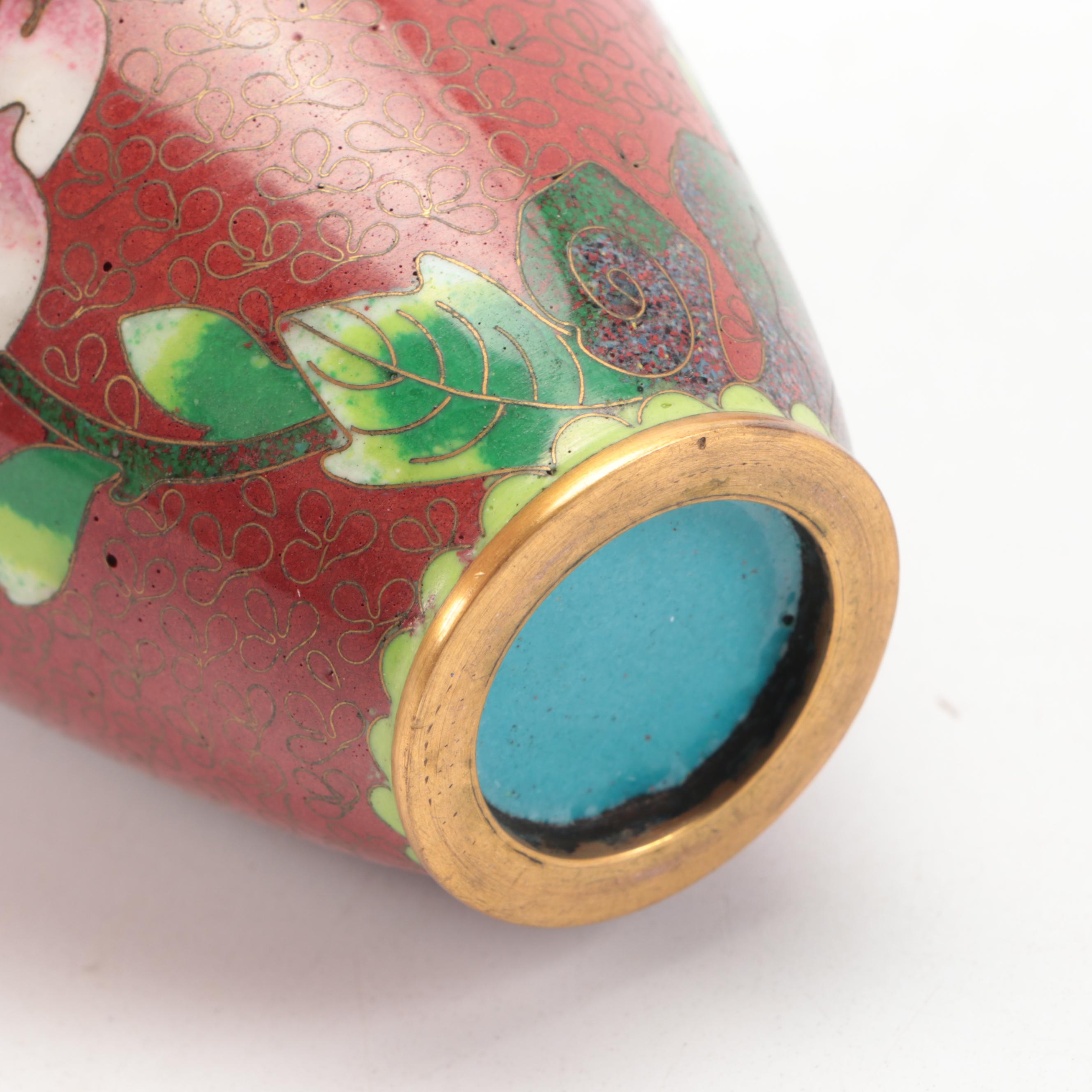 Chinese Cloisonné, Cinnabar and Japanese Porcelain Vases