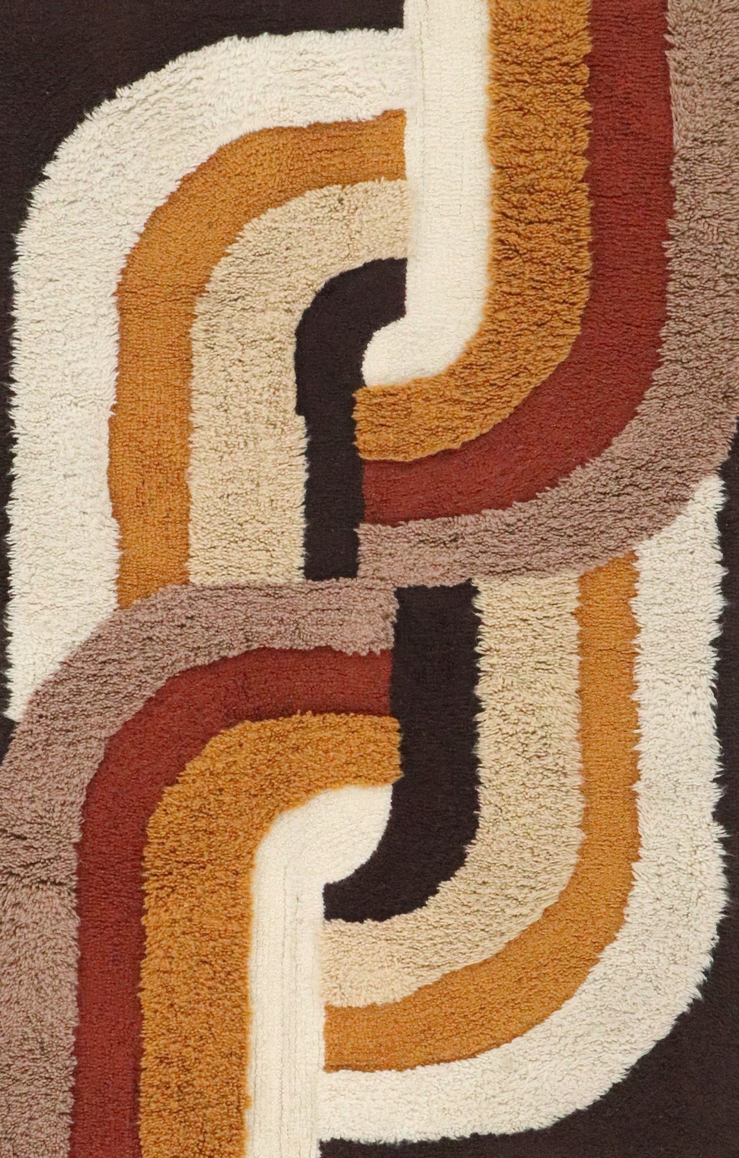 3'7 x 5'6 Machine Made Mid Century Modern Area Rug