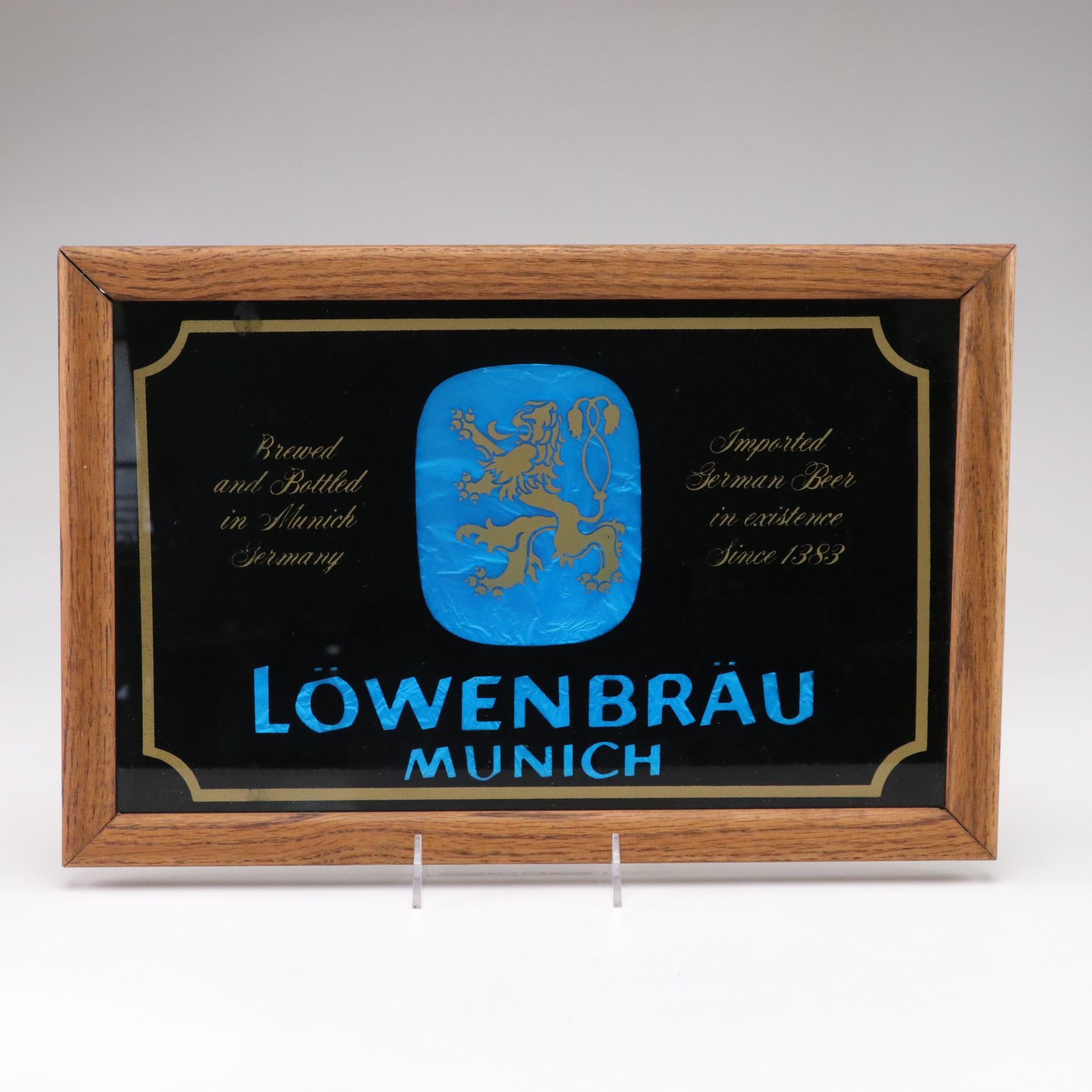 Löwenbräu Beer Mugs & Foil Sign with Ashtray & More