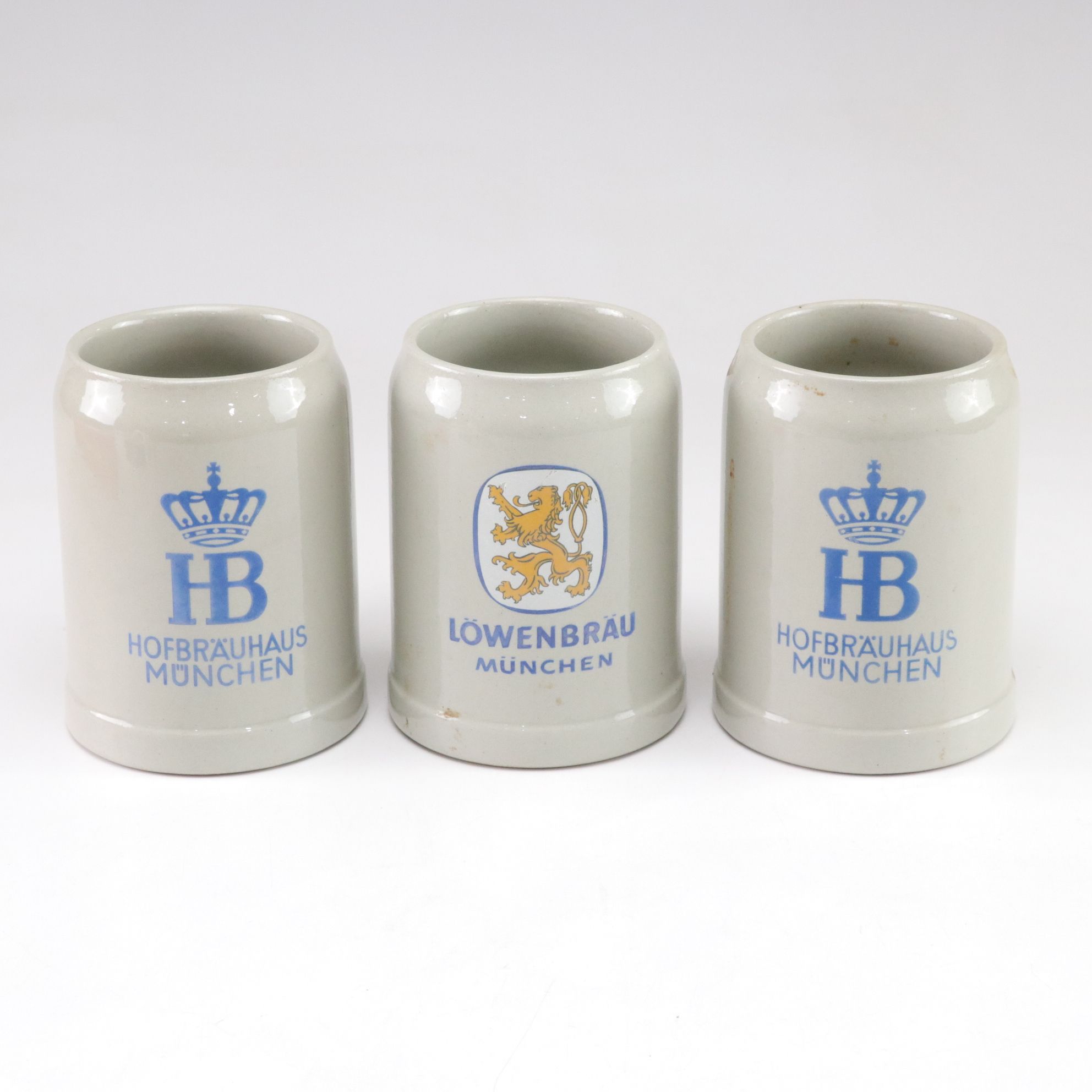 Löwenbräu Beer Mugs & Foil Sign with Ashtray & More