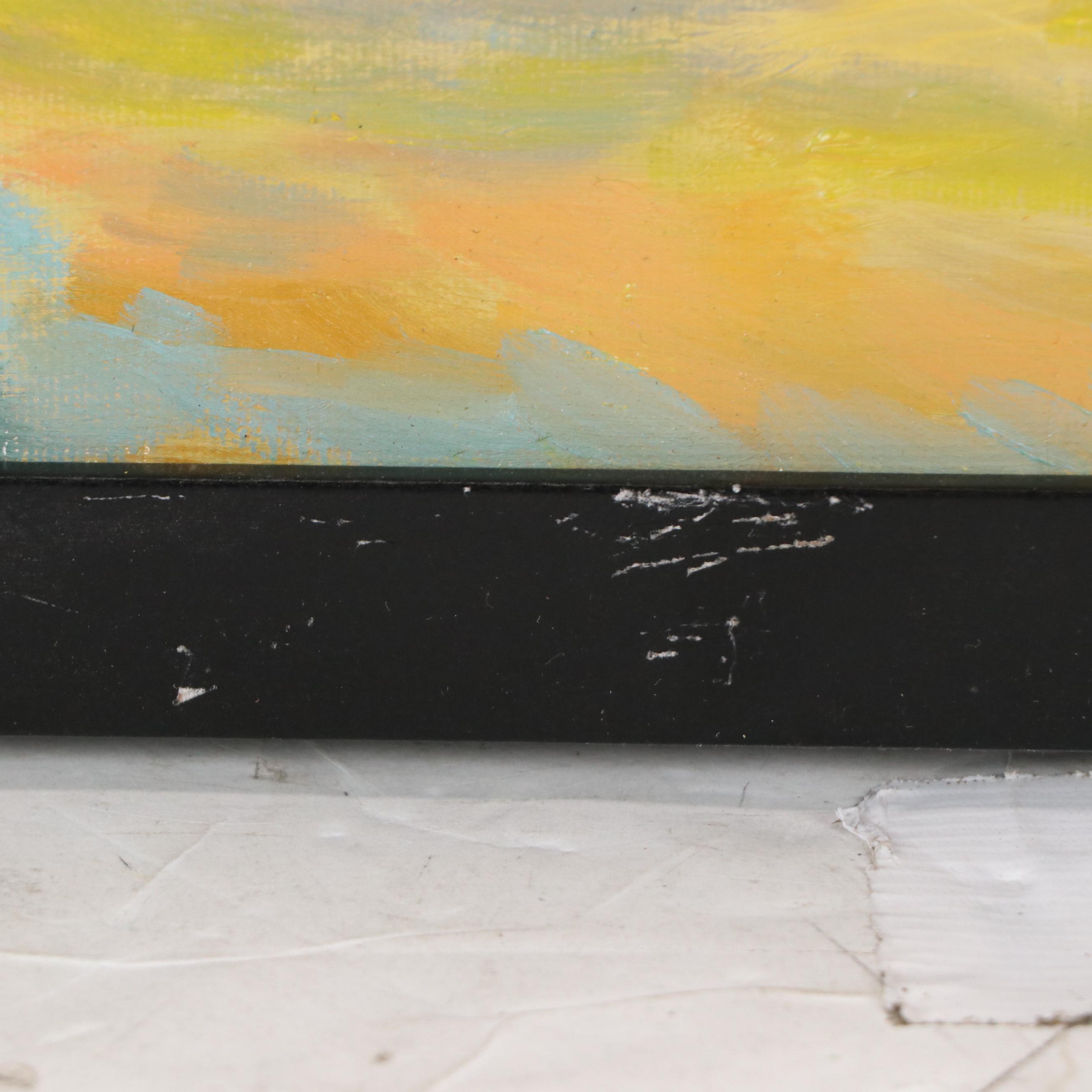 Impressionistic Mountain Landscape Oil Painting with Colorful Foliage