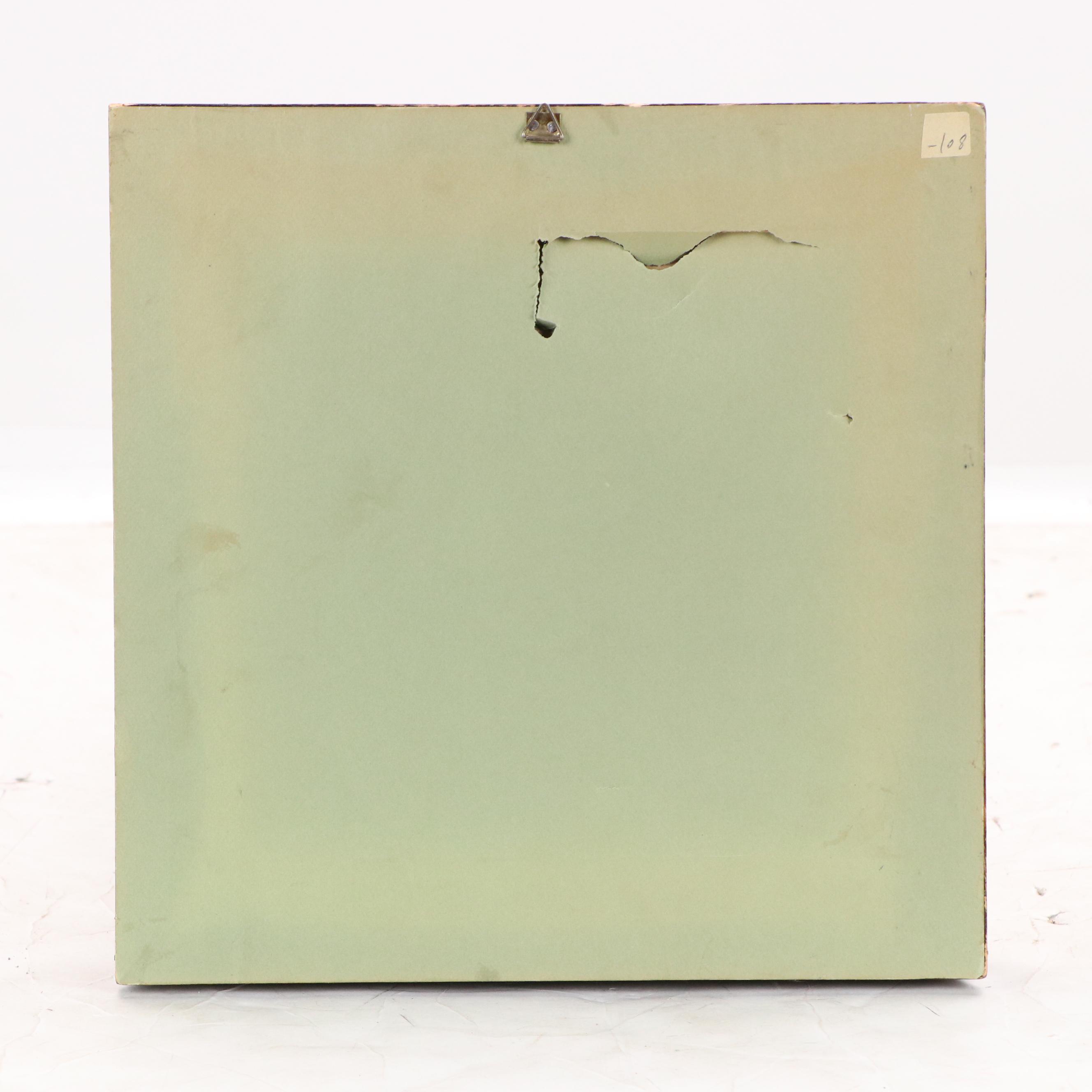 Israeli School Enamel Painting on Embossed Copper of Montefiore Windmill