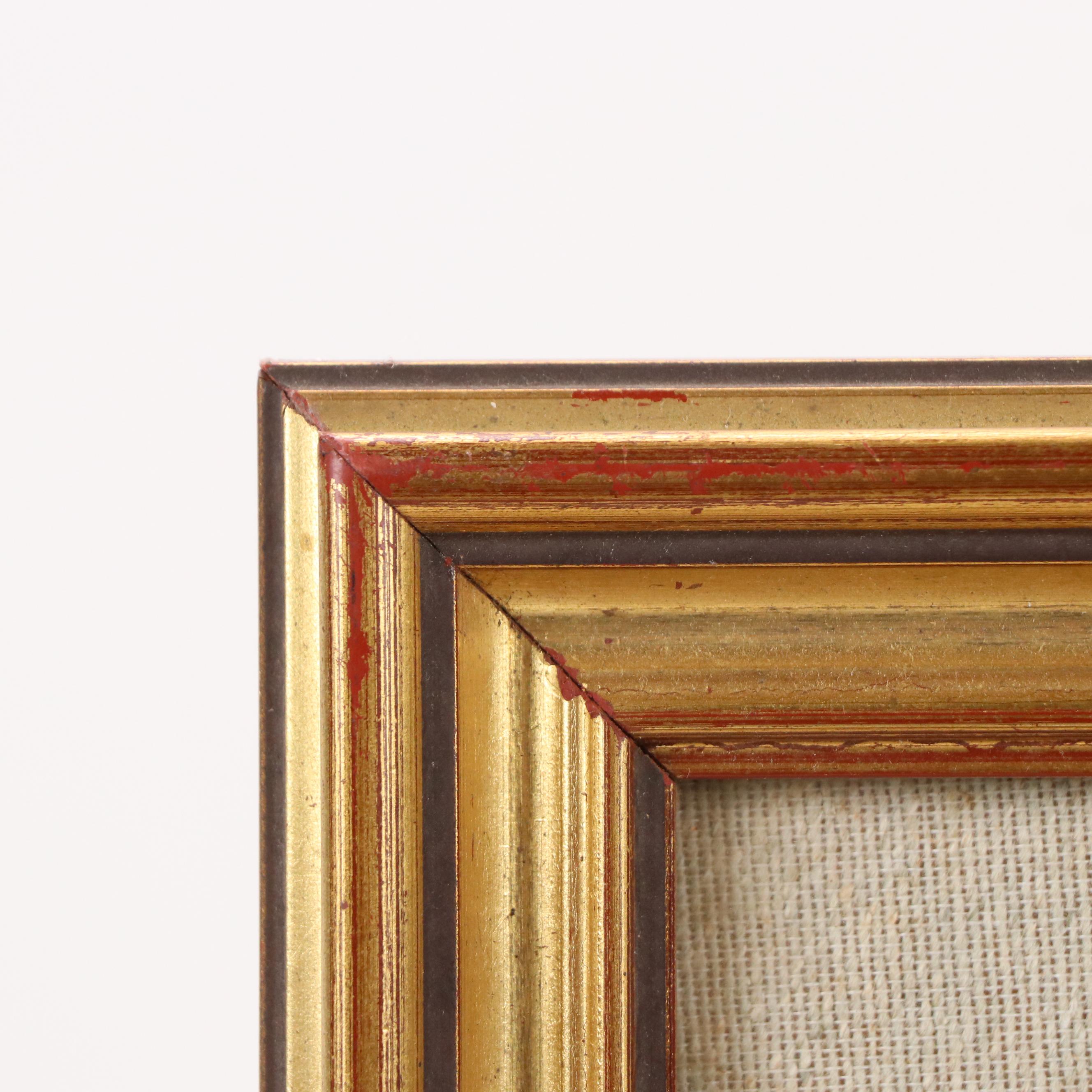 Impressionistic Miniature Oil Painting of Rural Tuscan Houses