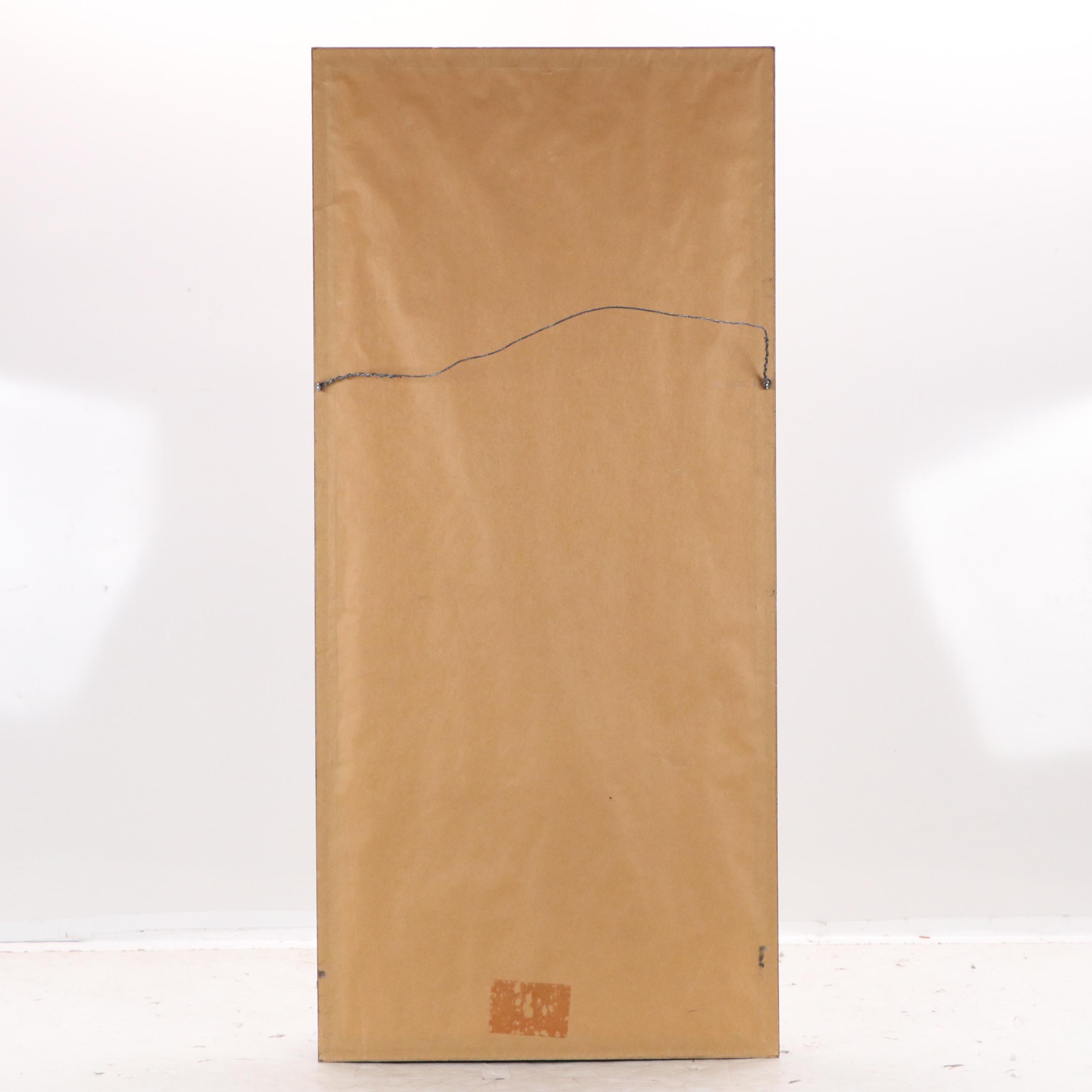 Stephen French Gilson Figural Linocut of Icarus Falling, 1989