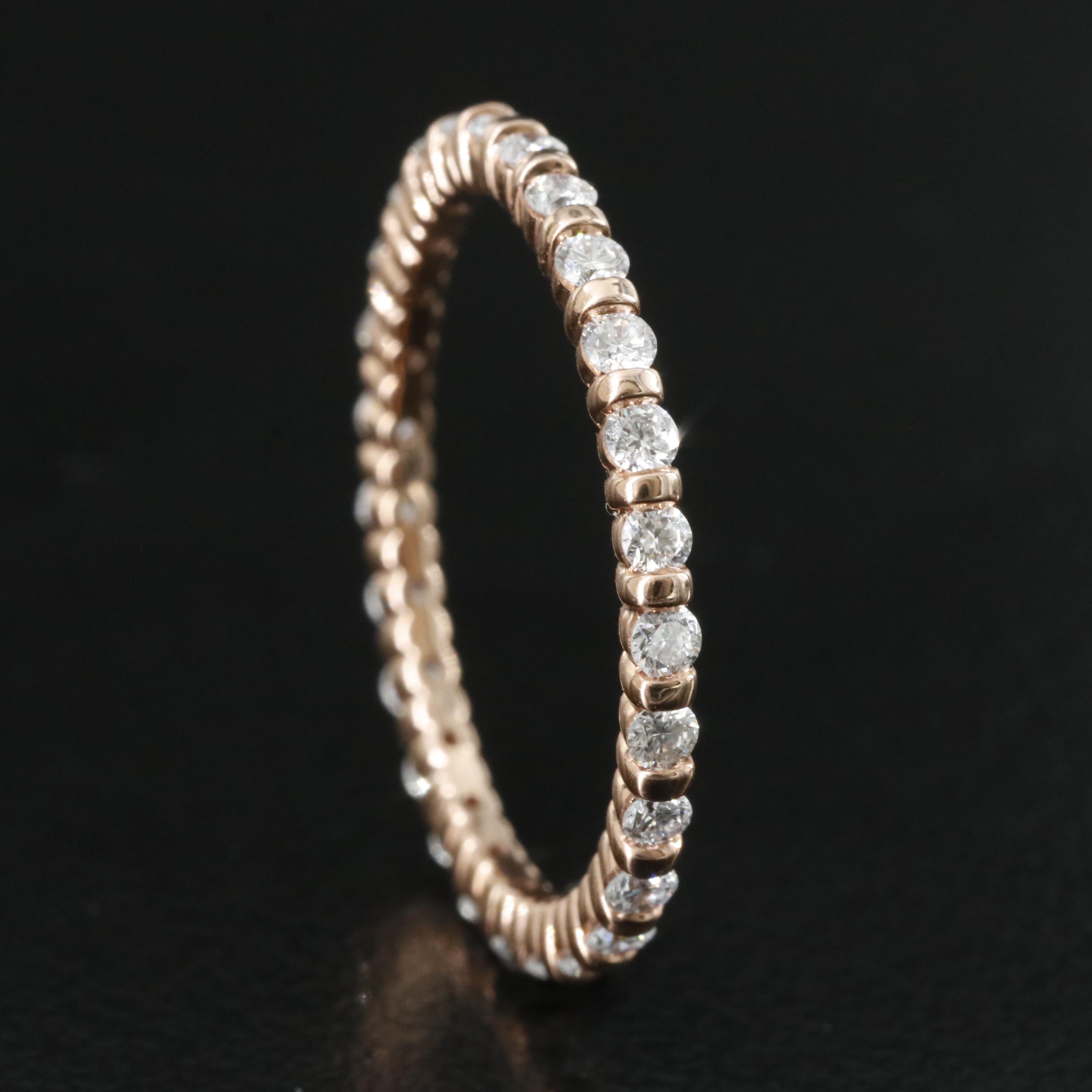 10K Rose Gold 0.54 CTW Lab Grown Diamond Eternity Band