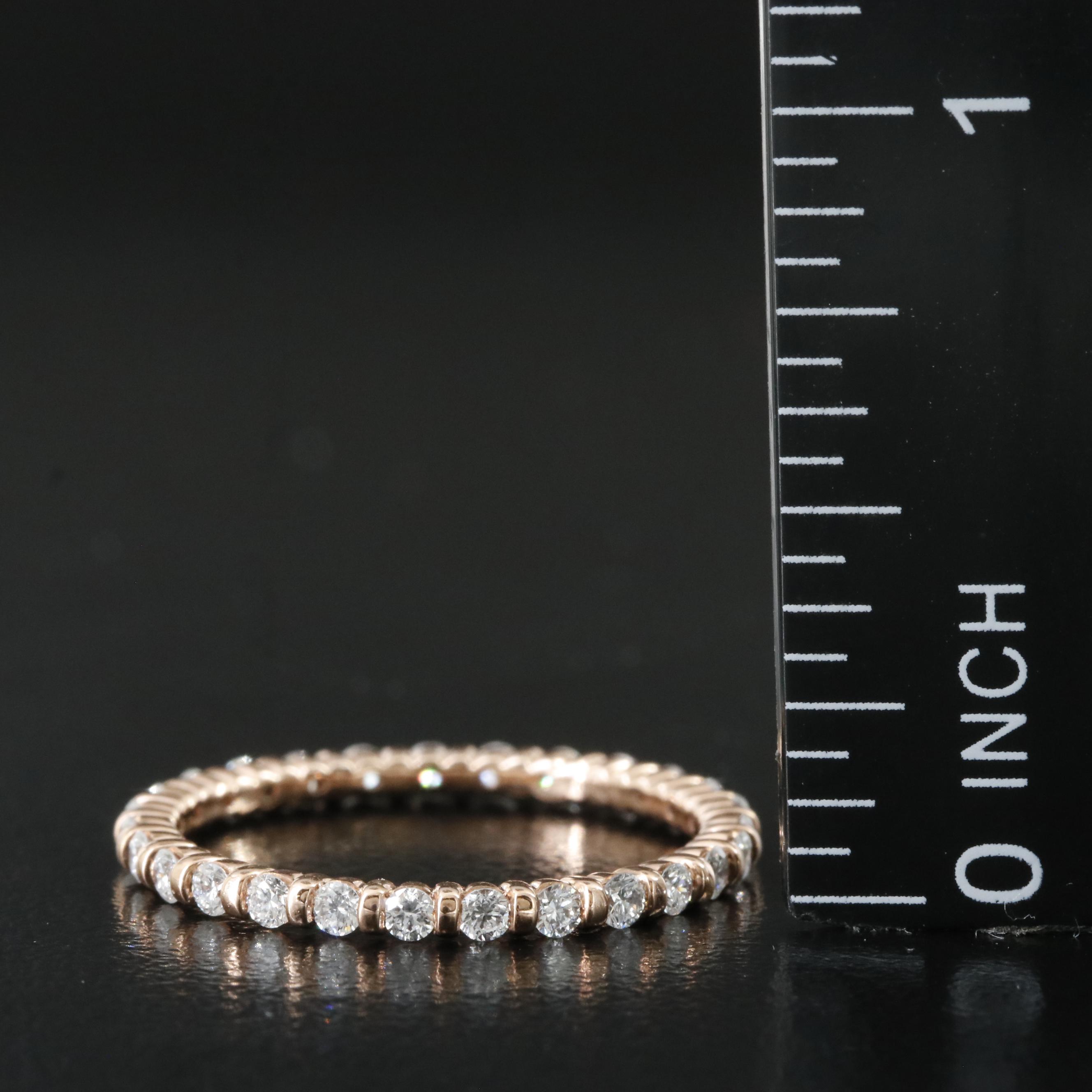 10K Rose Gold 0.54 CTW Lab Grown Diamond Eternity Band