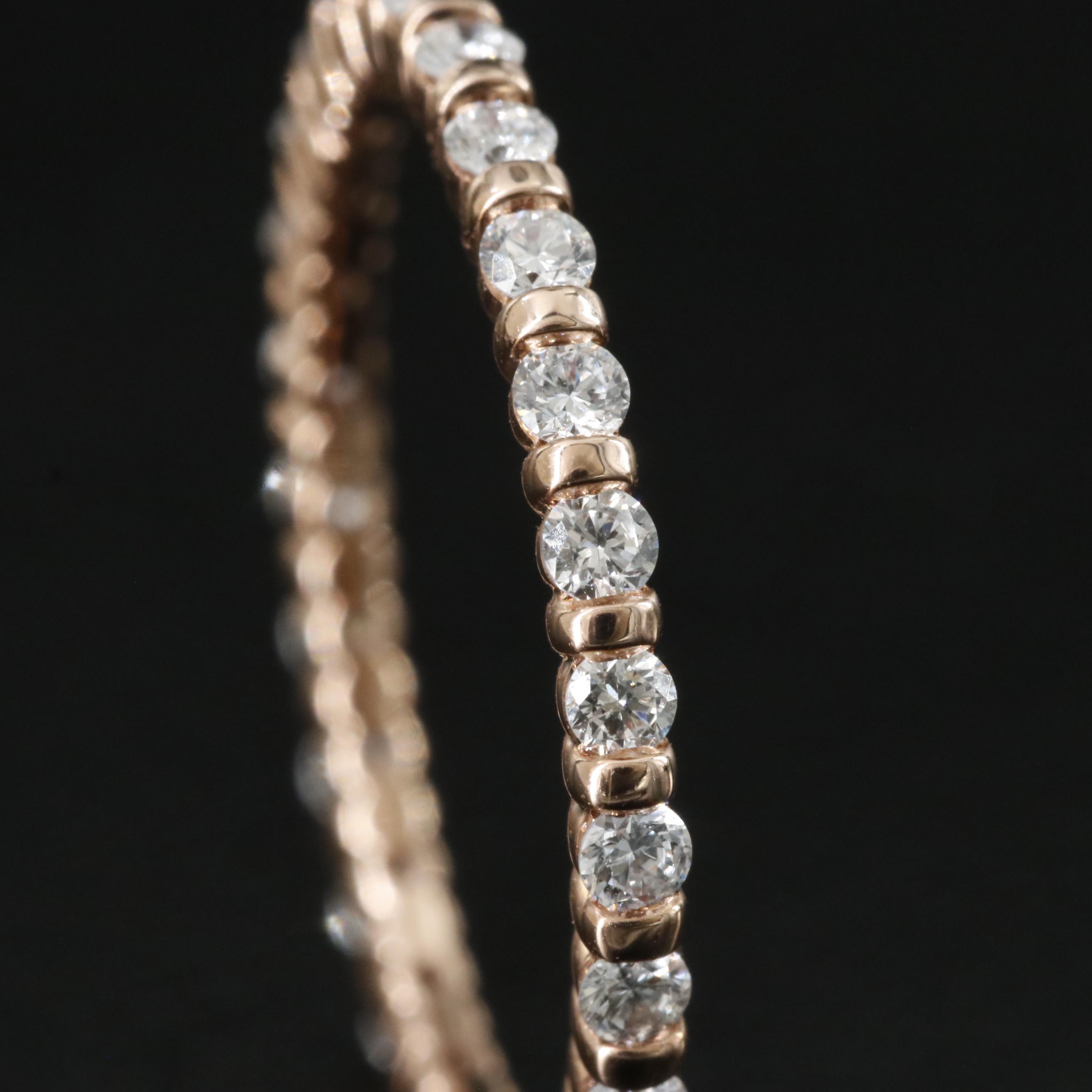 10K Rose Gold 0.54 CTW Lab Grown Diamond Eternity Band