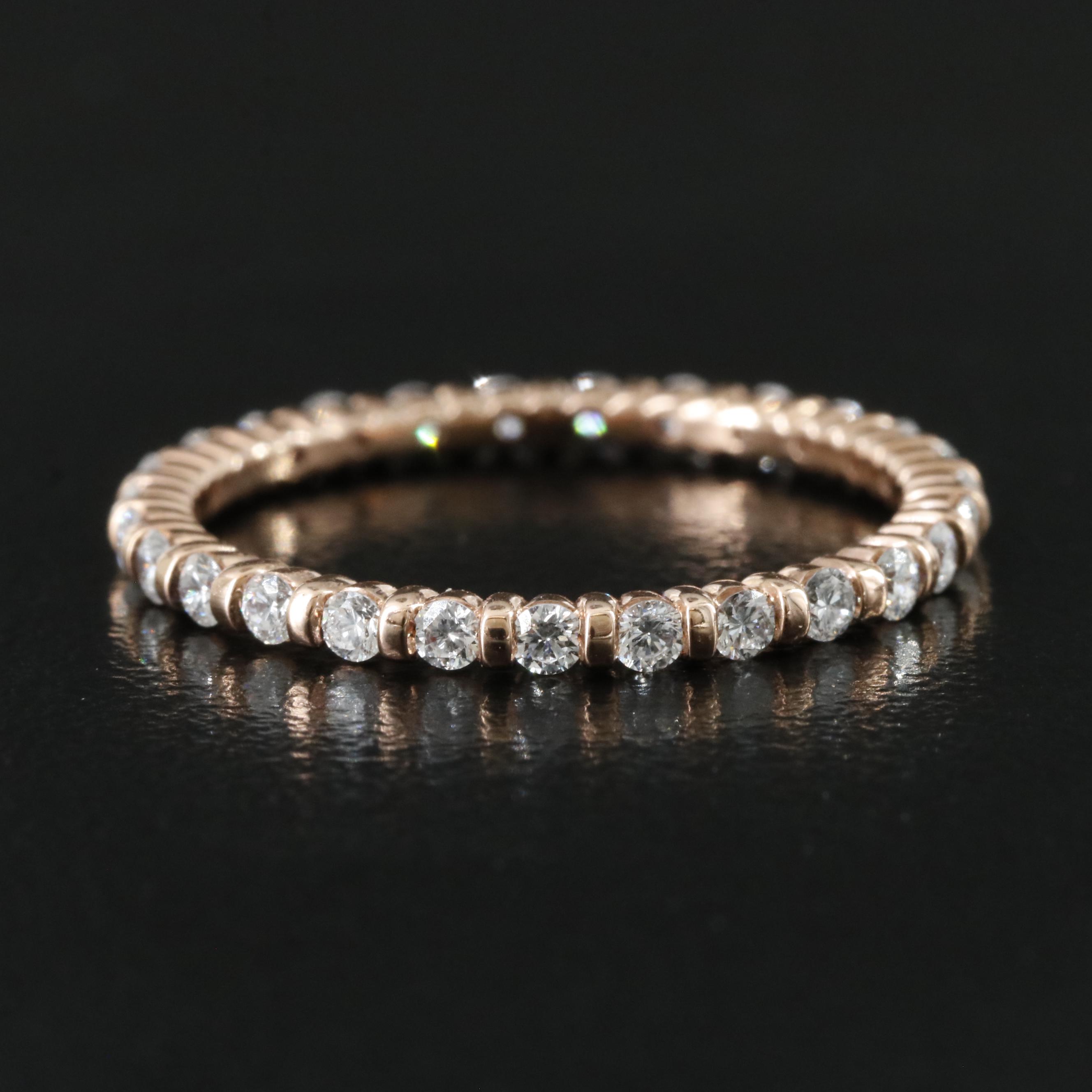10K Rose Gold 0.54 CTW Lab Grown Diamond Eternity Band