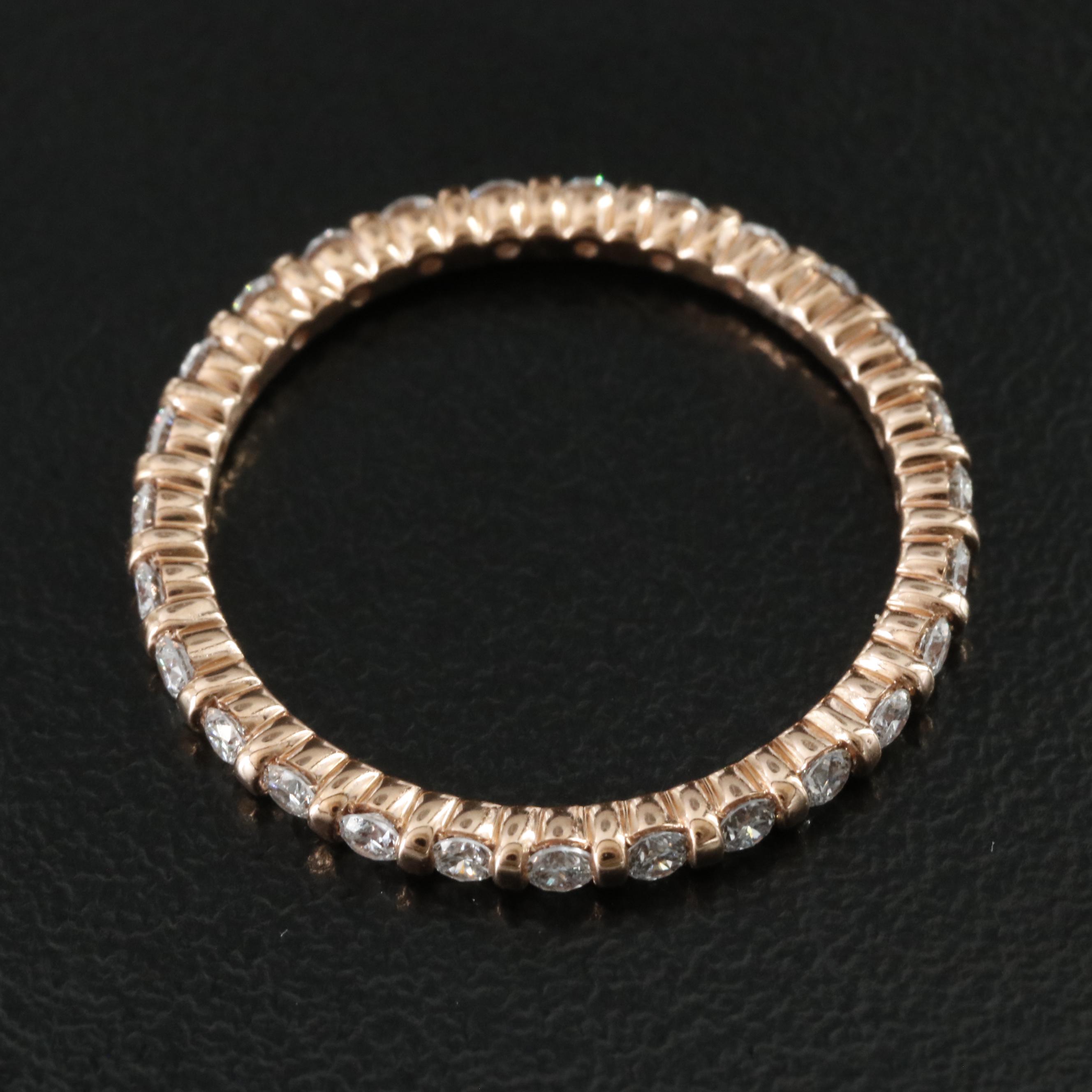 10K Rose Gold 0.54 CTW Lab Grown Diamond Eternity Band