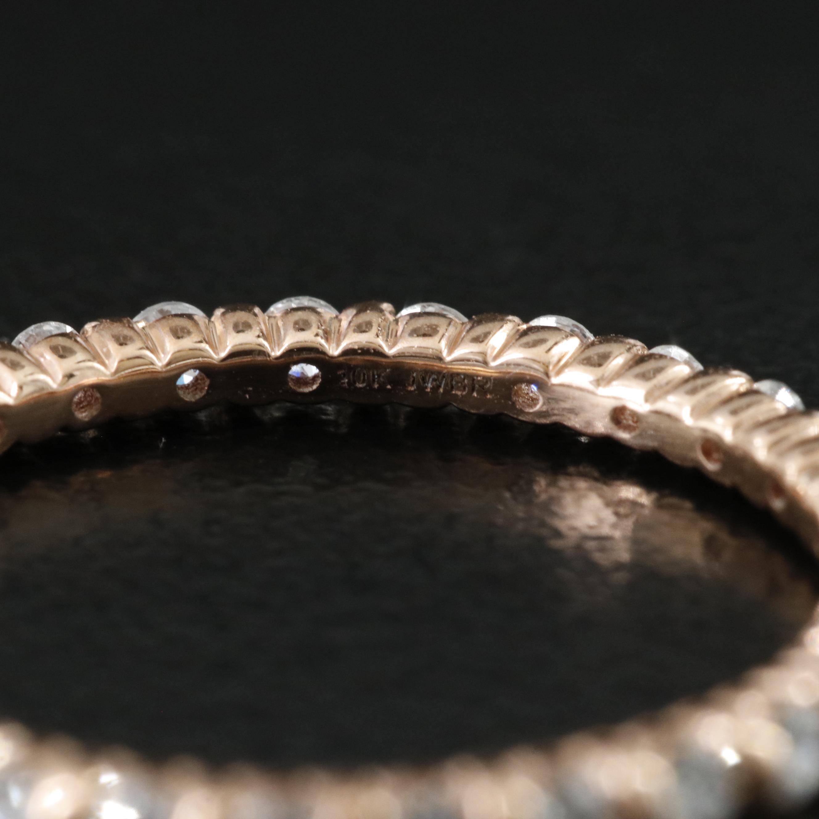 10K Rose Gold 0.54 CTW Lab Grown Diamond Eternity Band