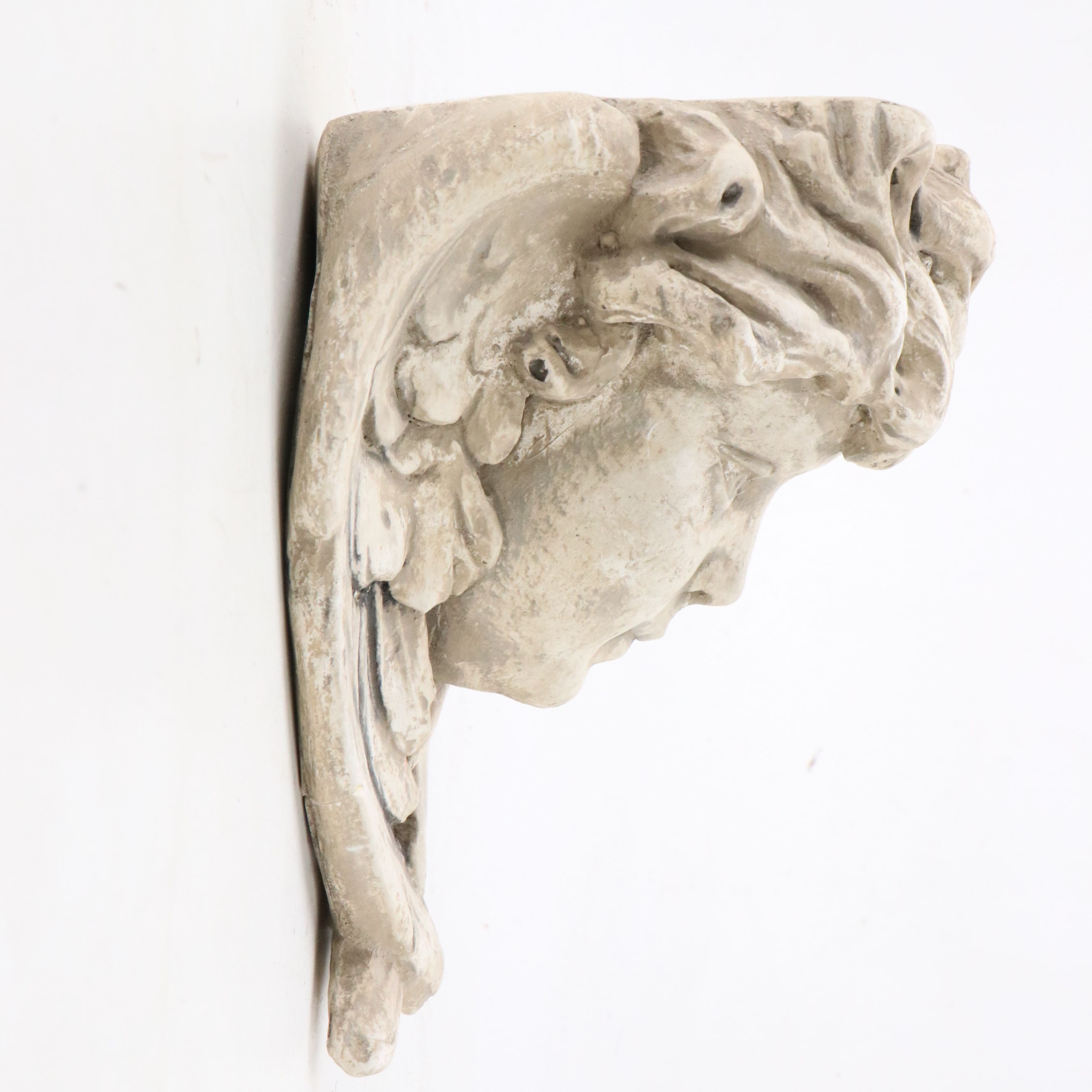 Winged Cherub Plaster Wall Sconce