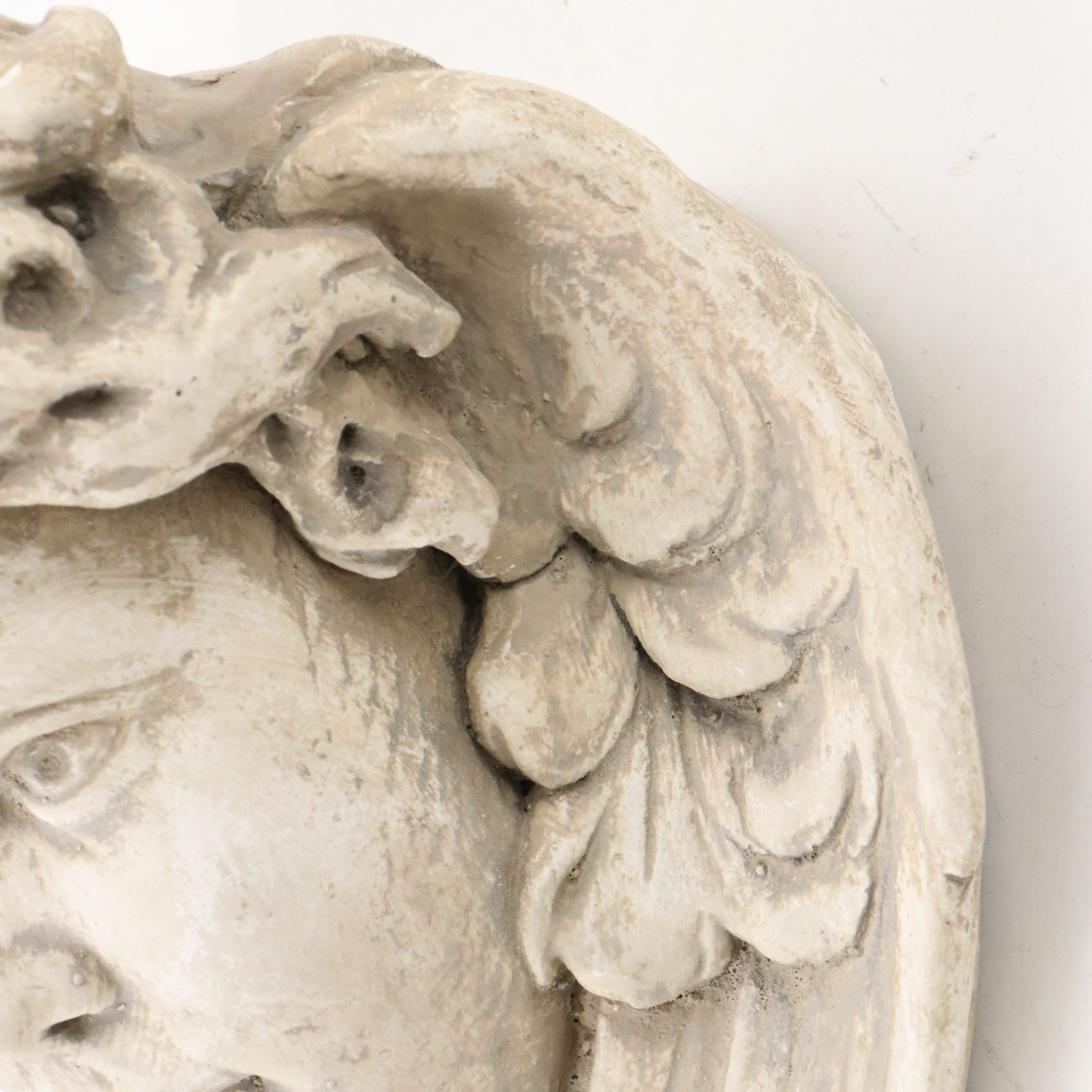 Winged Cherub Plaster Wall Sconce