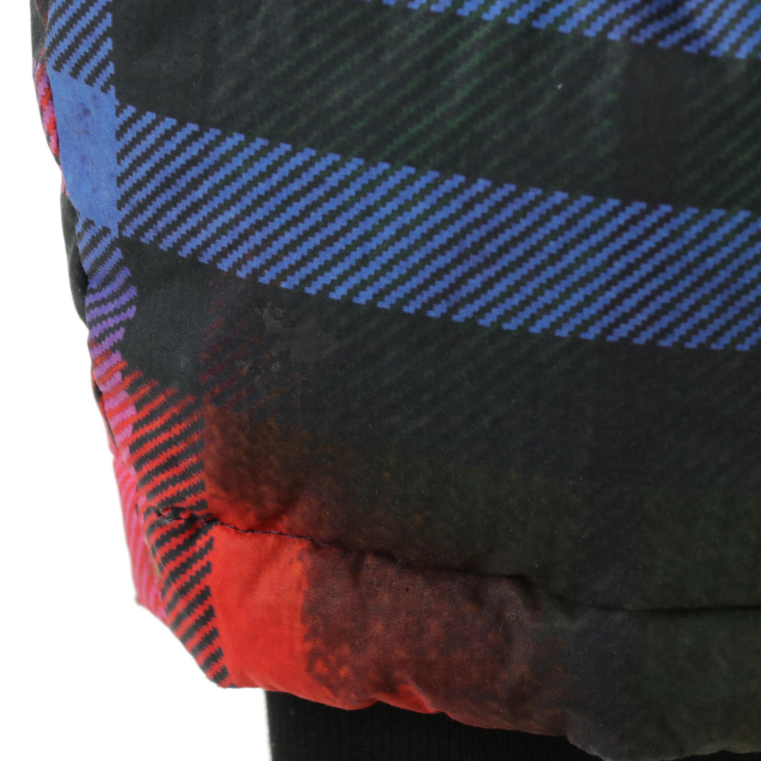 Burberry Oversized Tie-Dye Check Nylon Puffer Coat