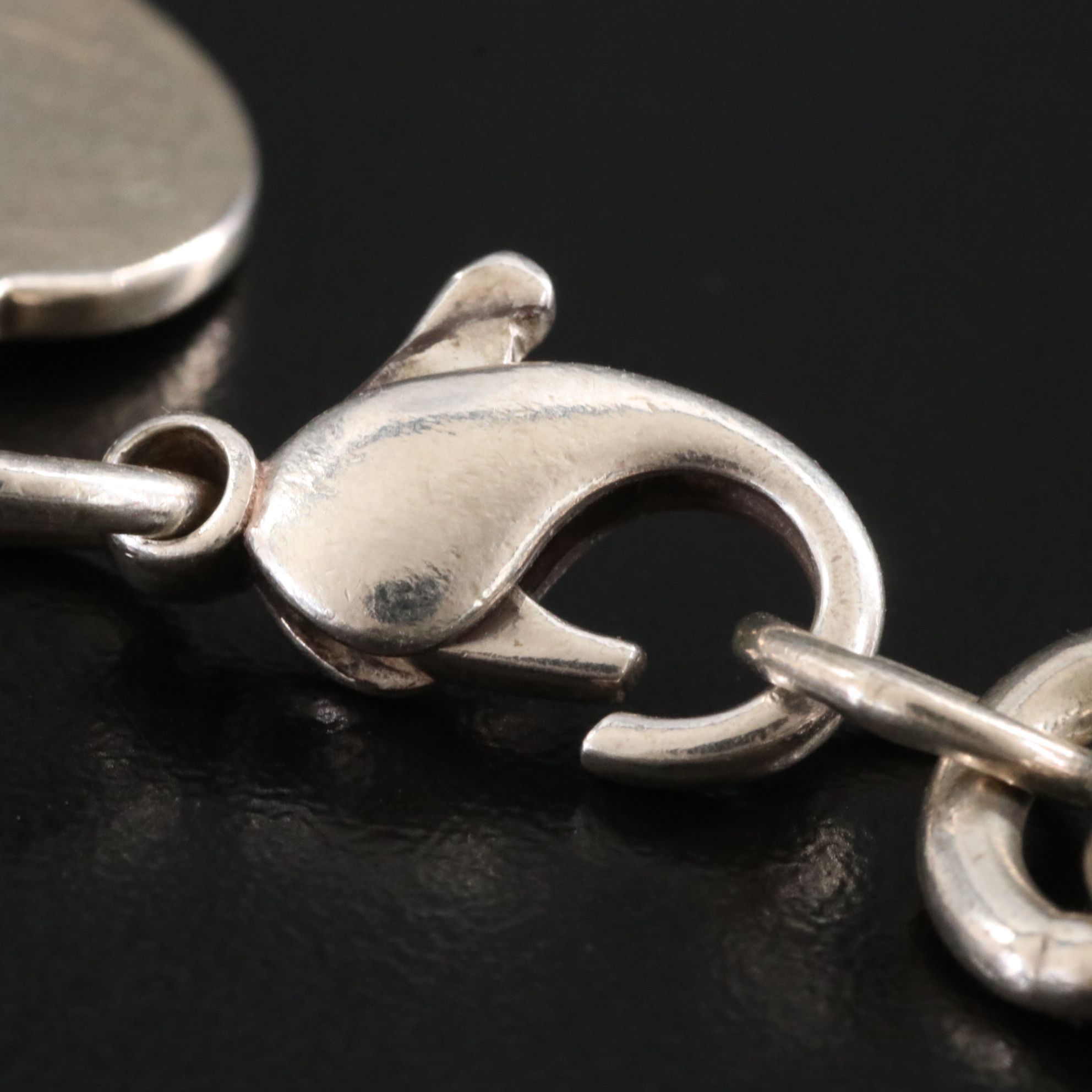 Tiffany & Co. Sterling Heart Tag Charm Bracelet