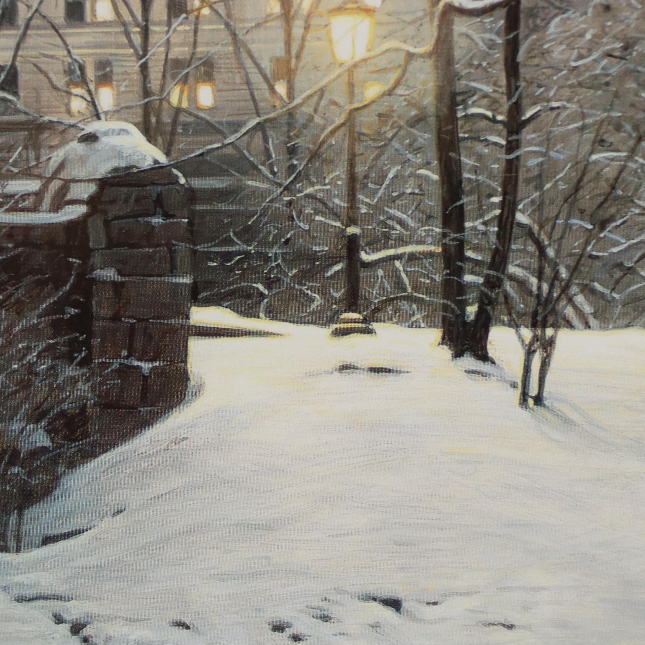 Rod Chase Offset Lithograph "Twilight in Central Park," 2006