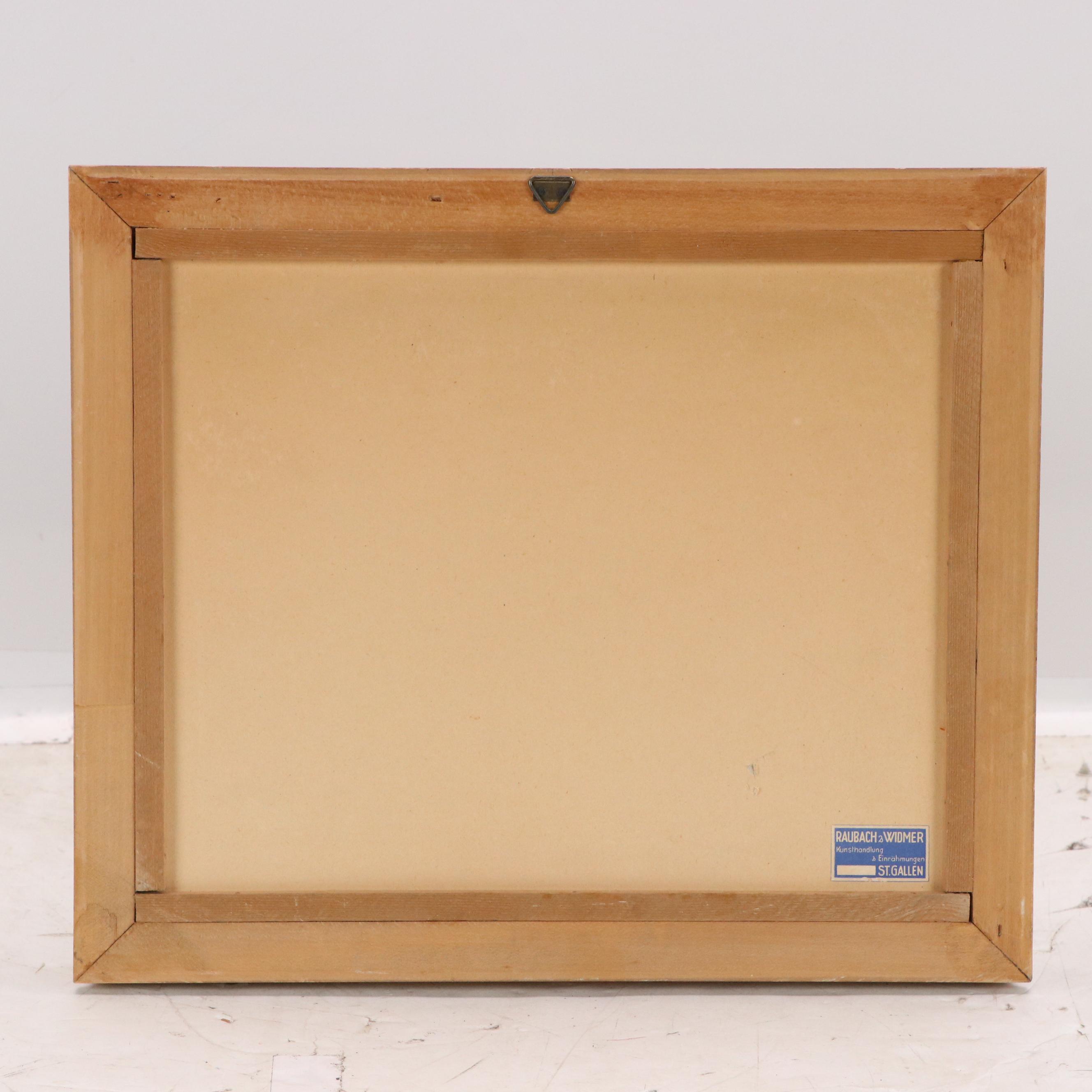 Luigi De Angelis Oil Painting of Italian Street Scene, 1951