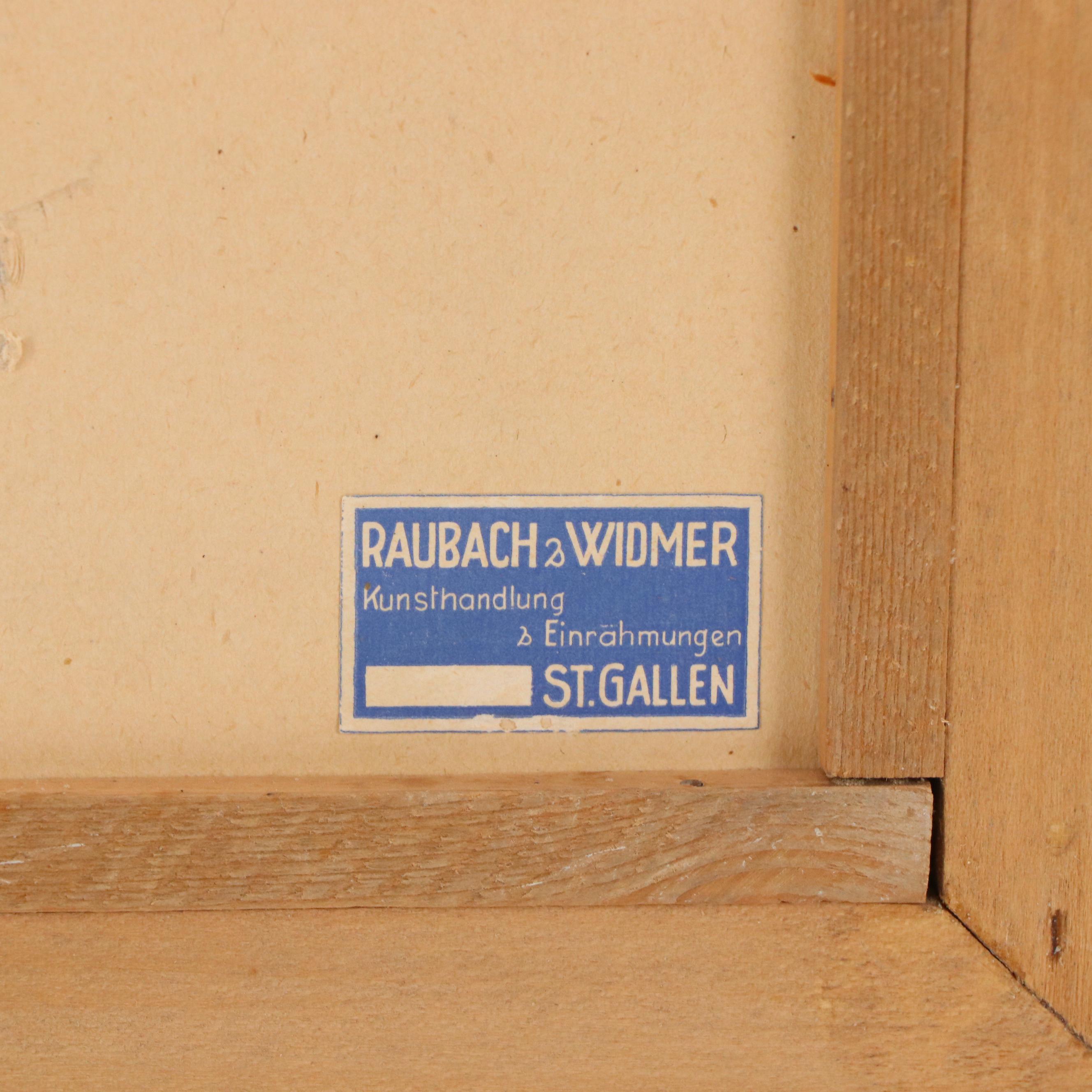 Luigi De Angelis Oil Painting of Italian Street Scene, 1951