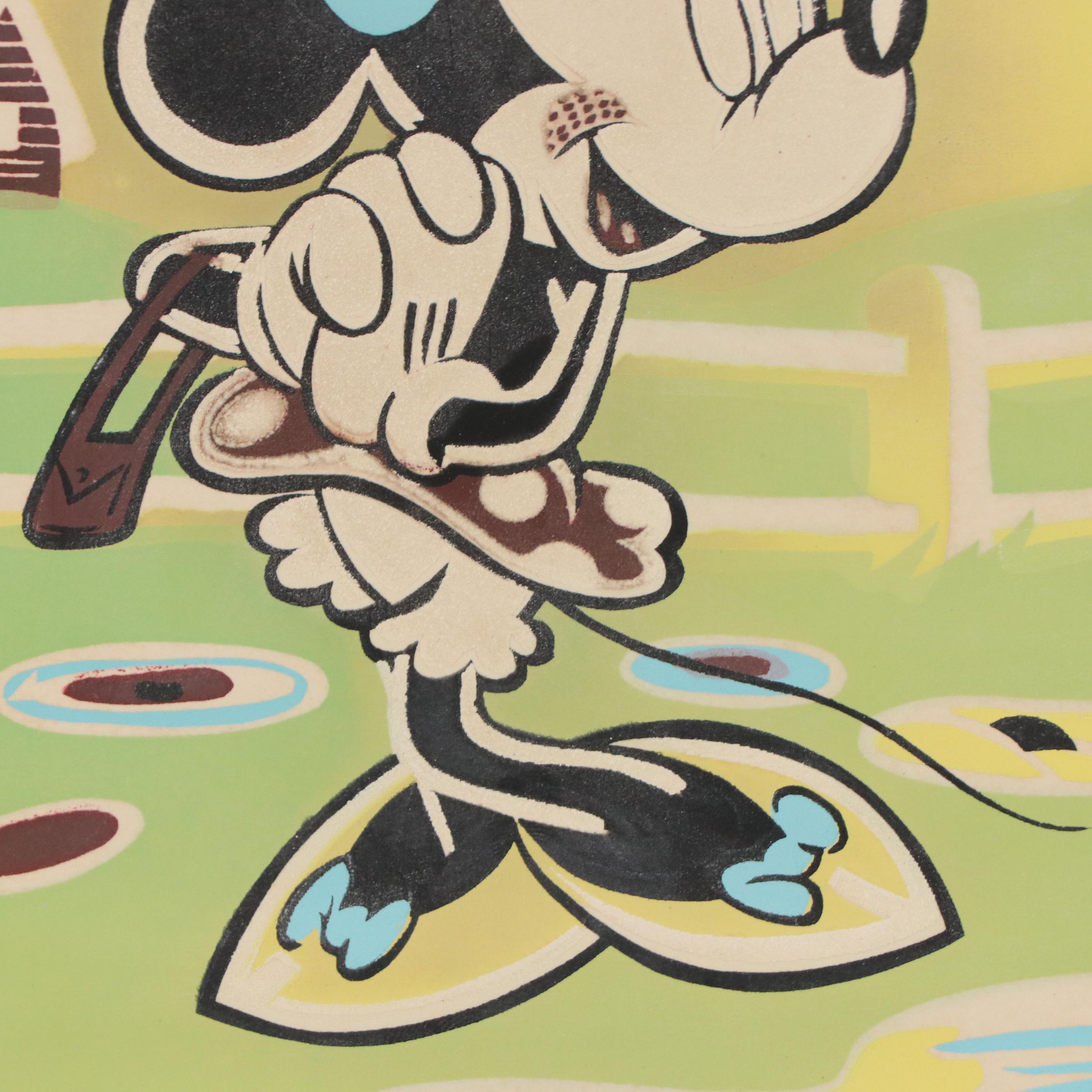 Walt Disney Productions Serigraph of Minnie Mouse, Mid-20th Century