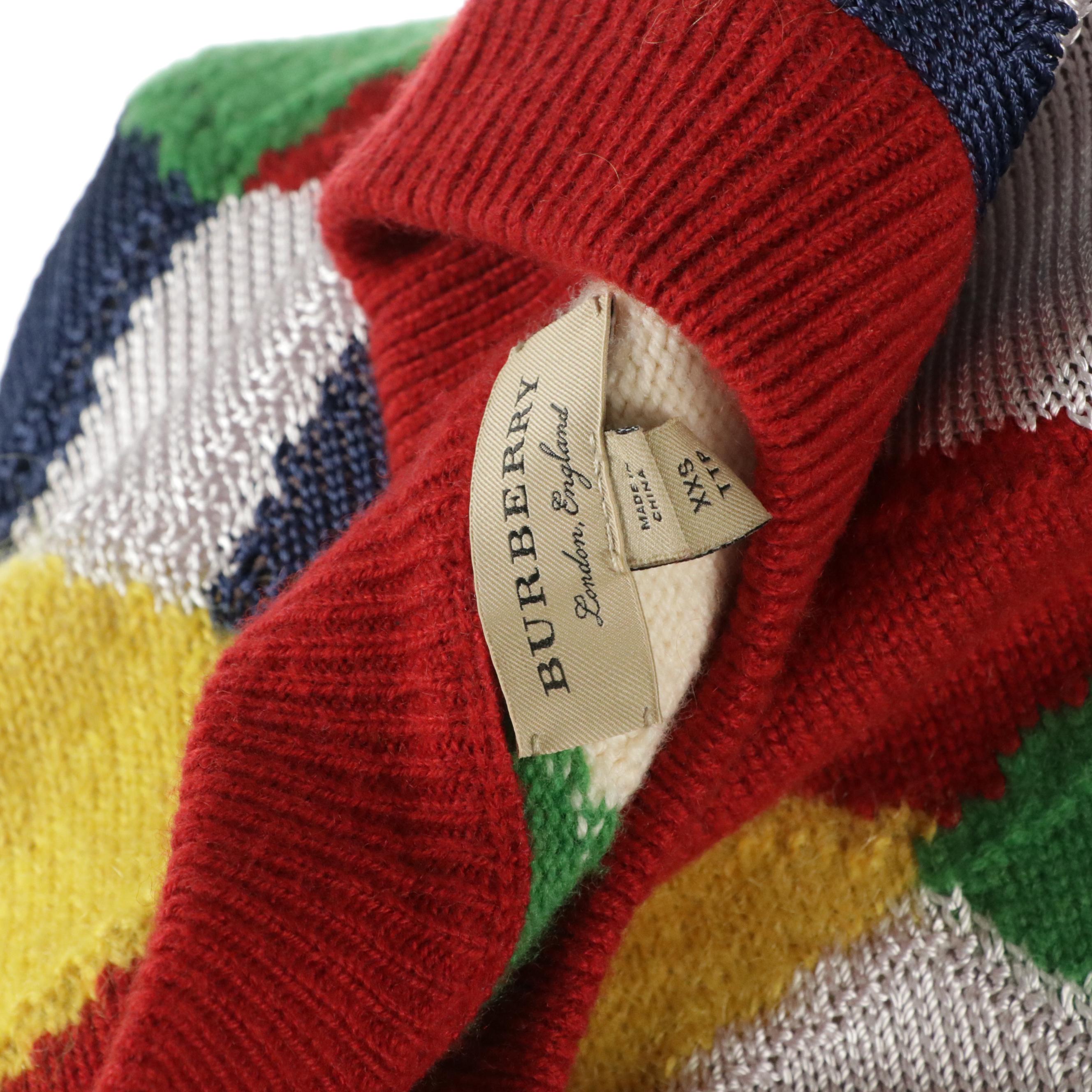 Burberry Multicolor Patchwork Knit Sweater