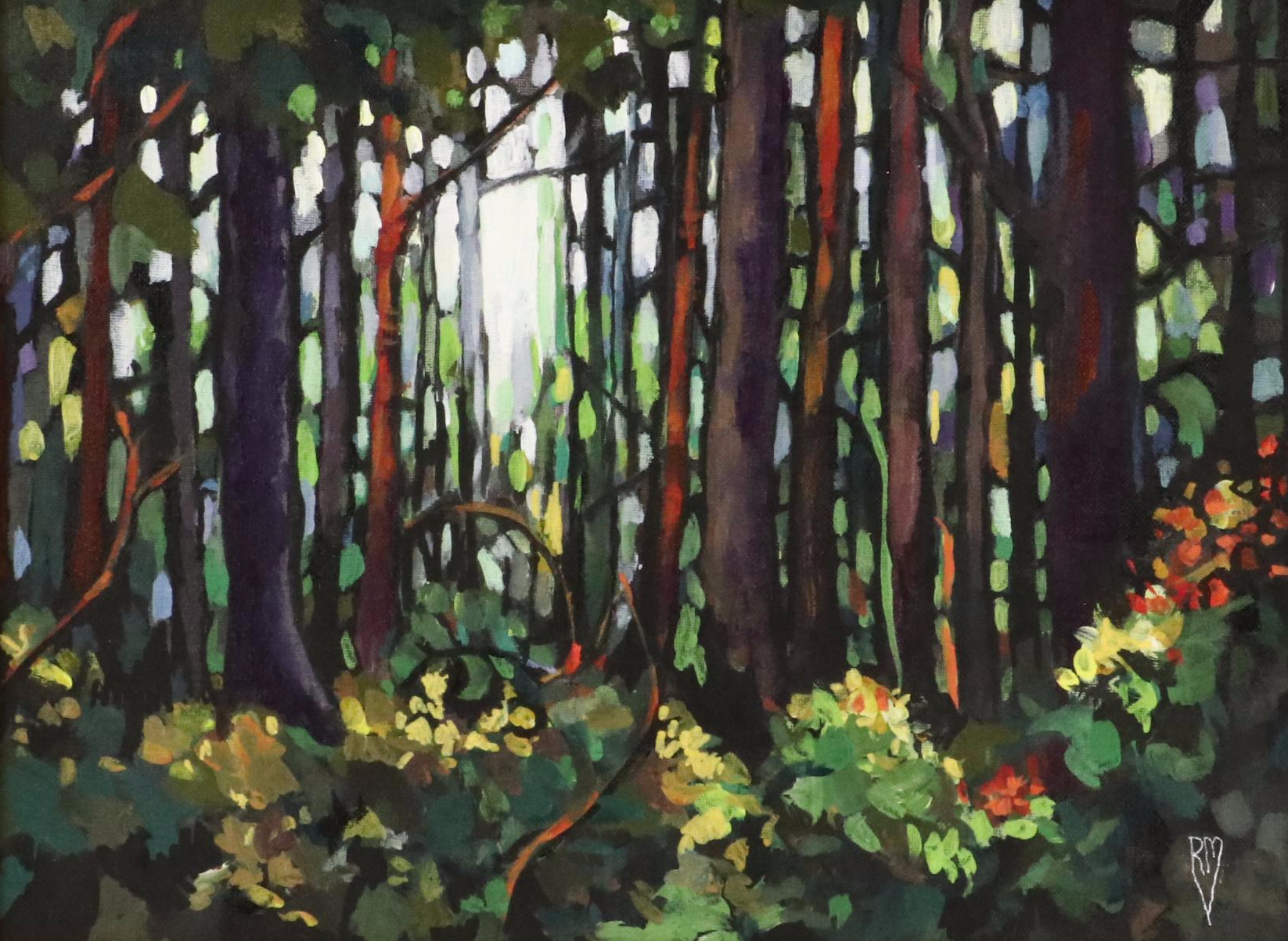 Forest Landscape Oil Painting, 21st Century