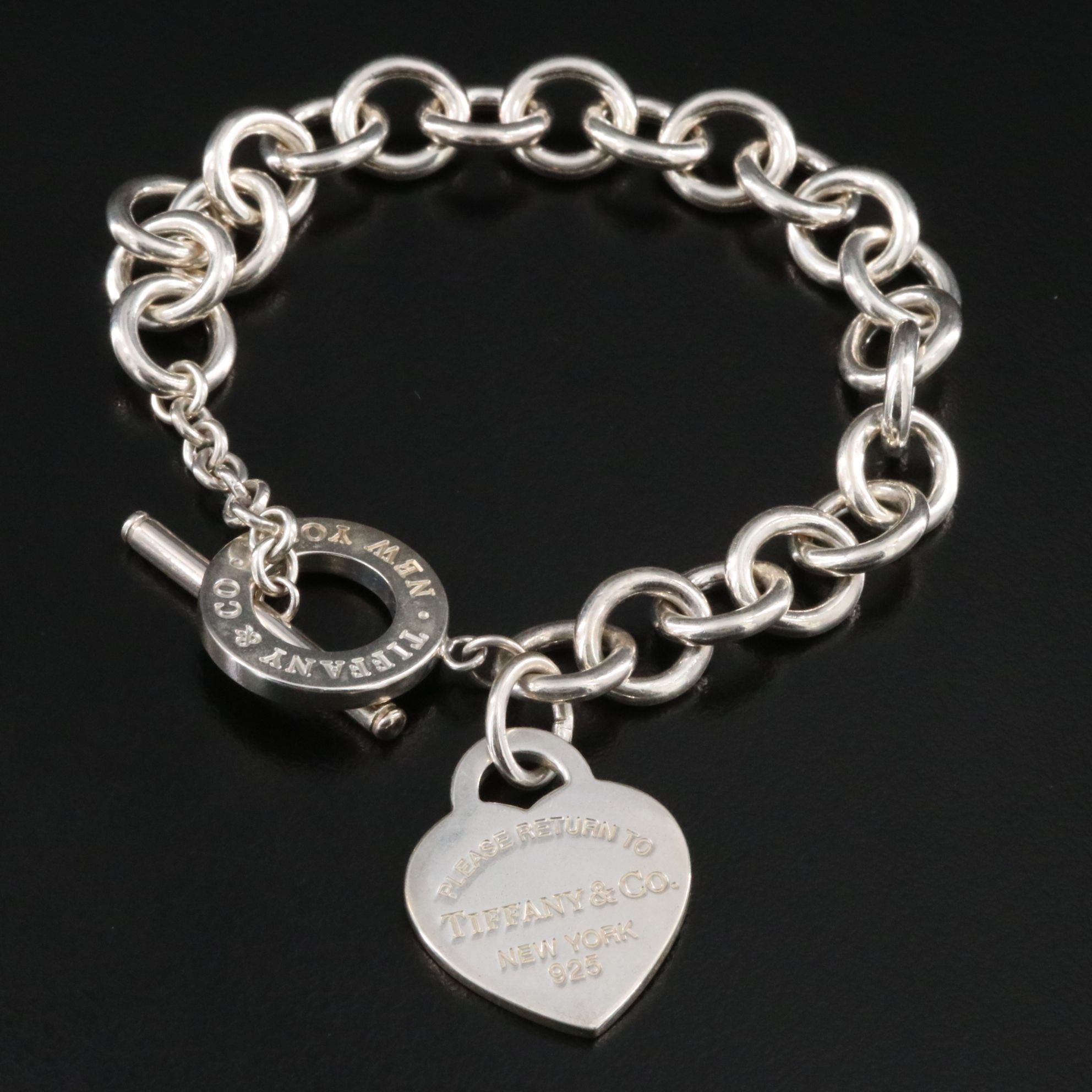Tiffany & Co. Return to Tiffany Sterling Heart Tag Toggle Bracelet