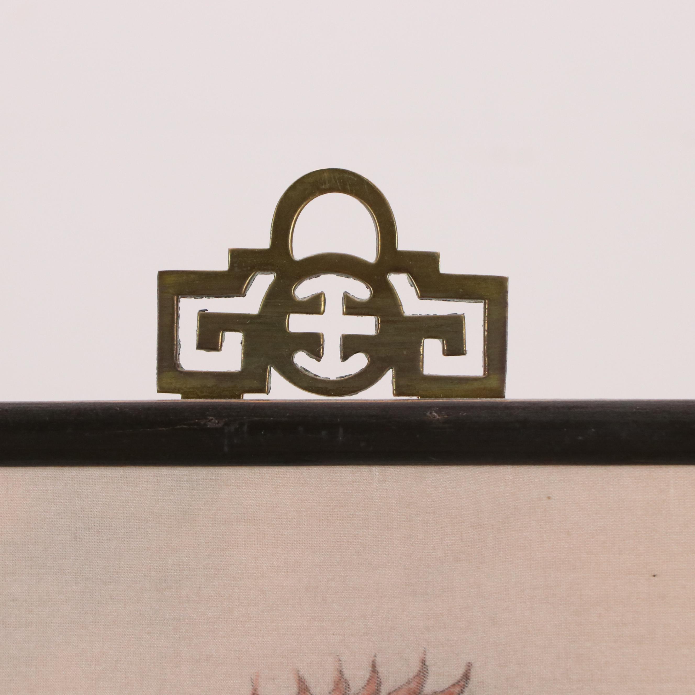 Indian School Gouache Portrait of Woman with Duster