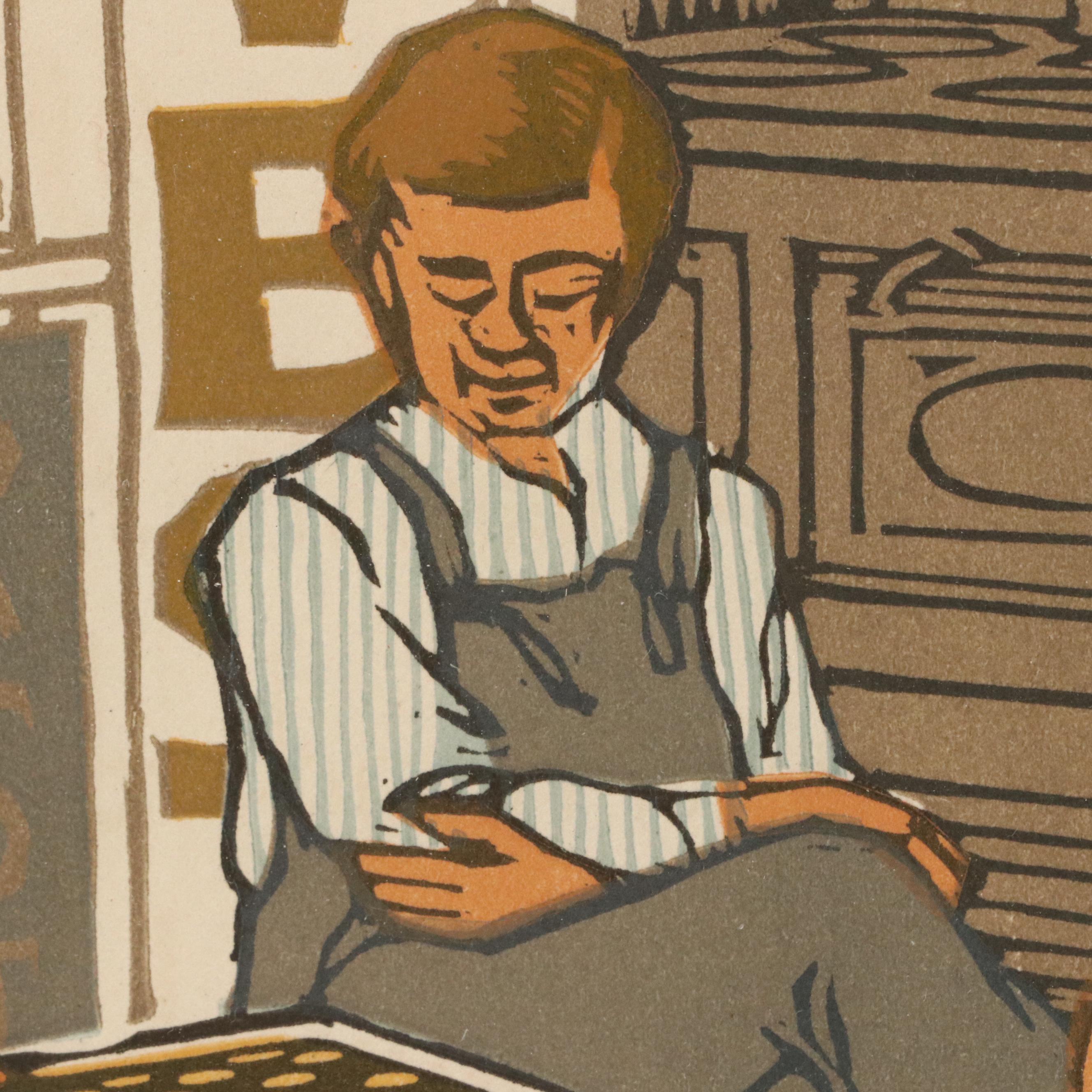 Gustave Baumann Woodcut "September" from "All the Year Round," 1912