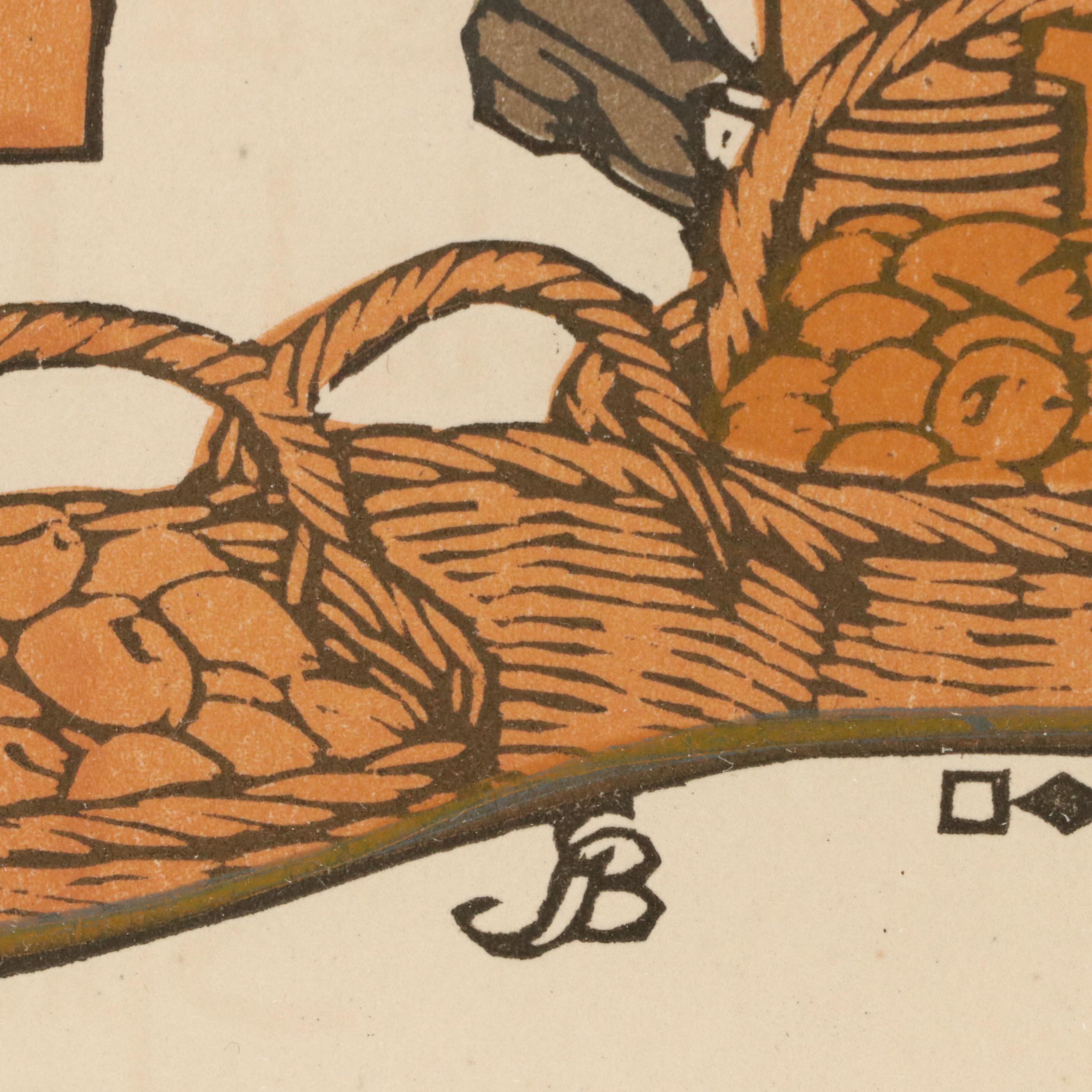 Gustave Baumann Woodcut "September" from "All the Year Round," 1912