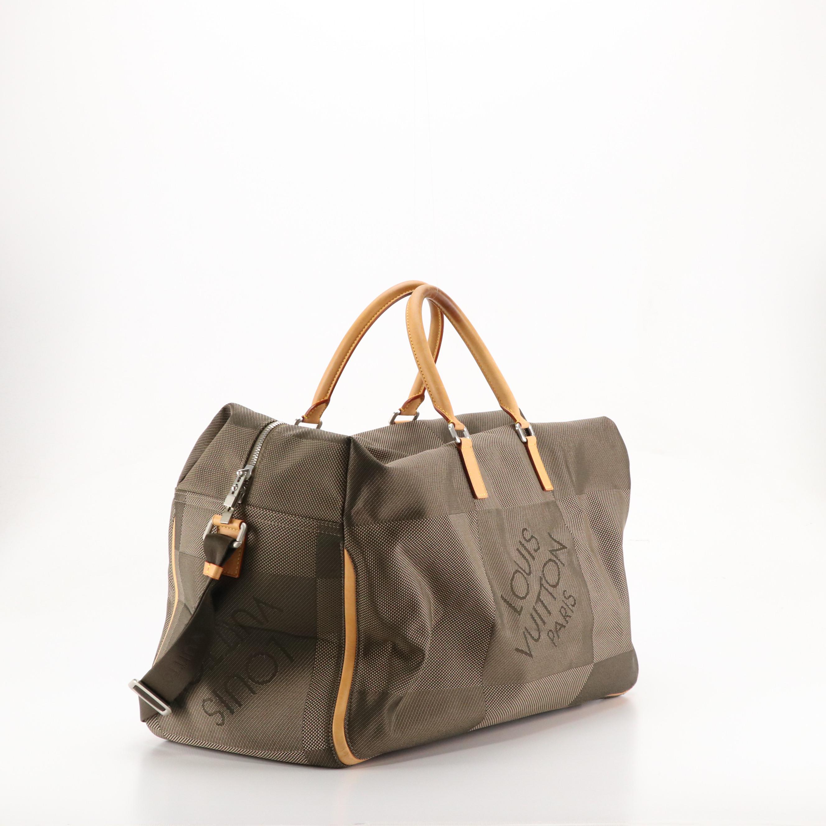 Louis Vuitton Souverain Duffel Bag in Terre Damier Géant Canvas and Leather