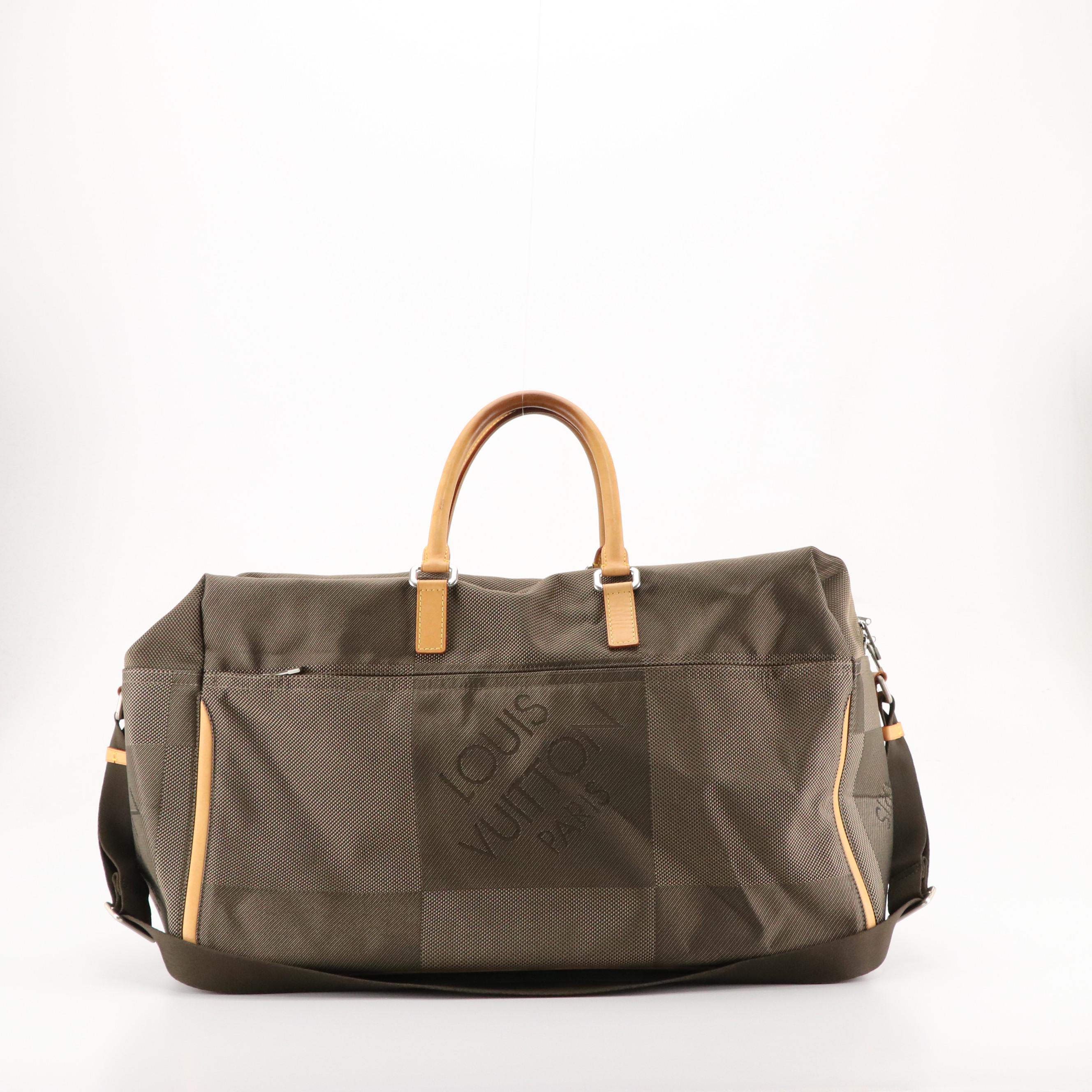 Louis Vuitton Souverain Duffel Bag in Terre Damier Géant Canvas and Leather
