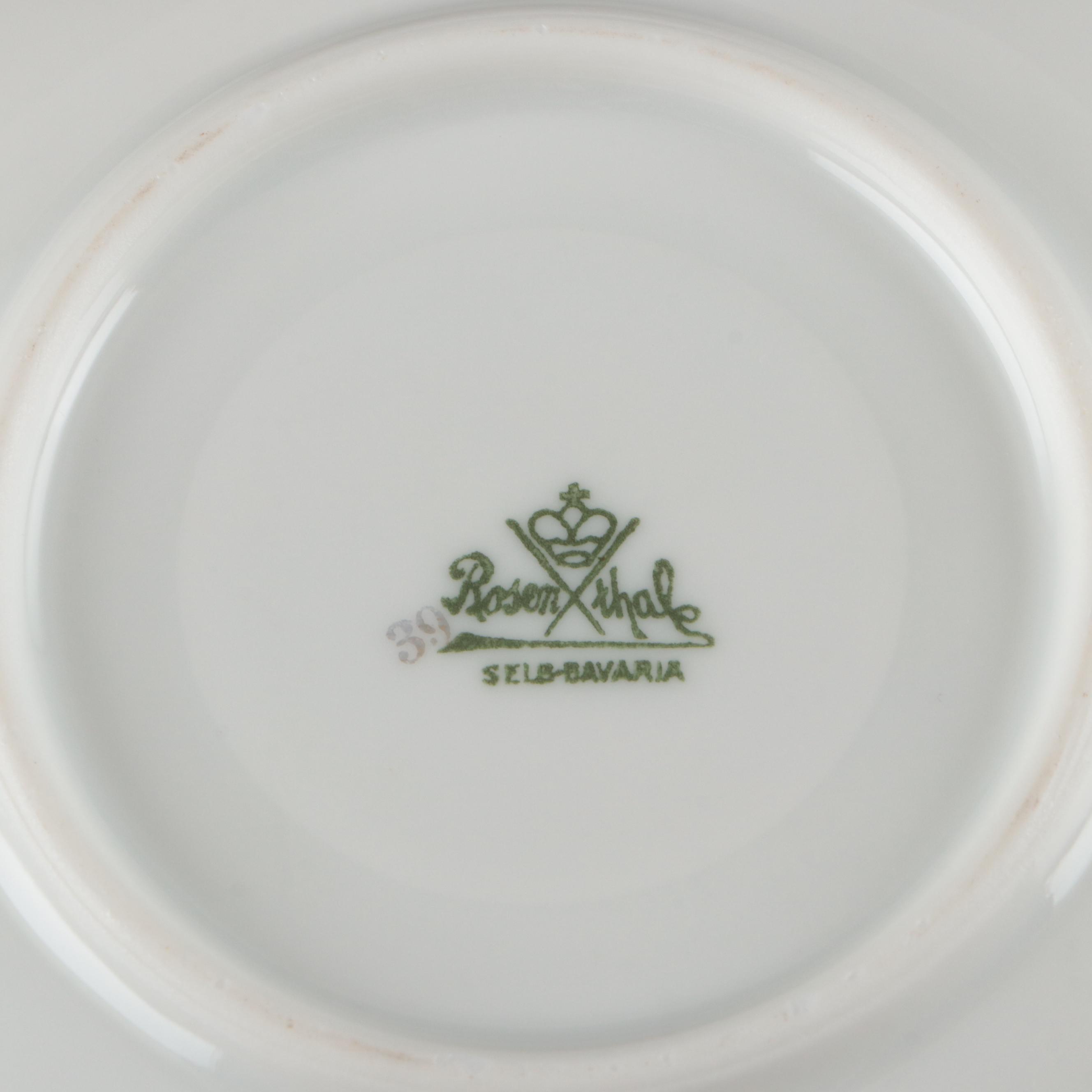 Rosenthal "The Dresden" Porcelain Demitasse Cup and Saucers