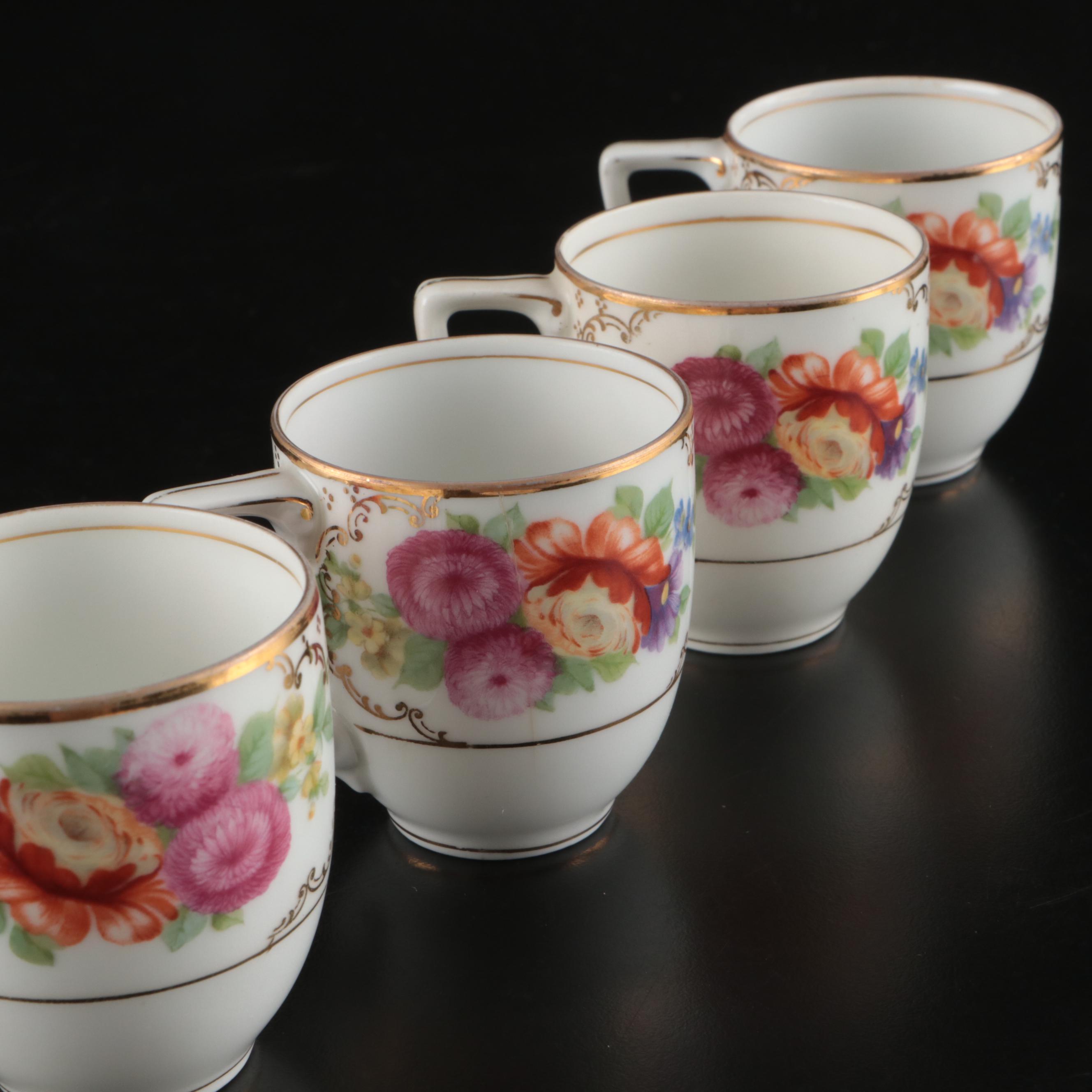 Rosenthal "The Dresden" Porcelain Demitasse Cup and Saucers